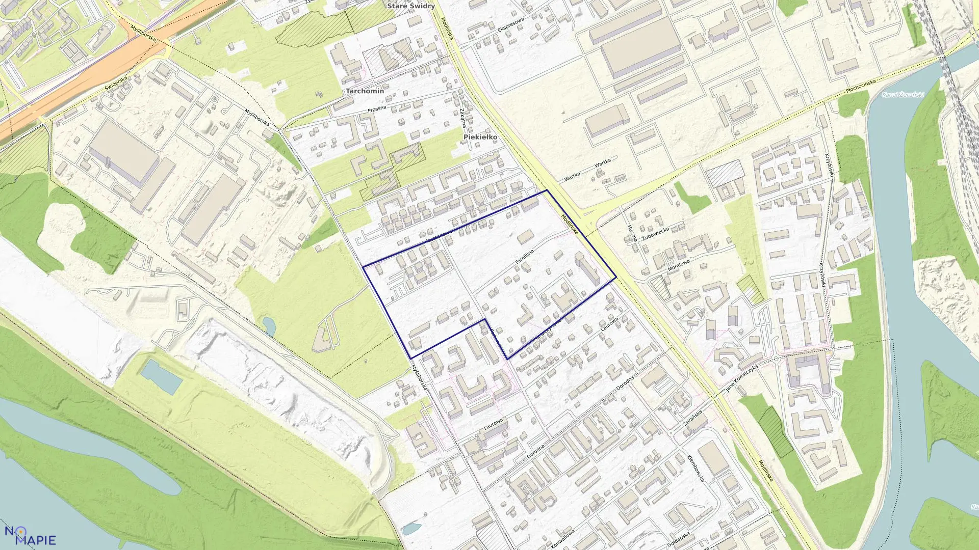 Mapa obrębu 4-06-32 w mieście Warszawa