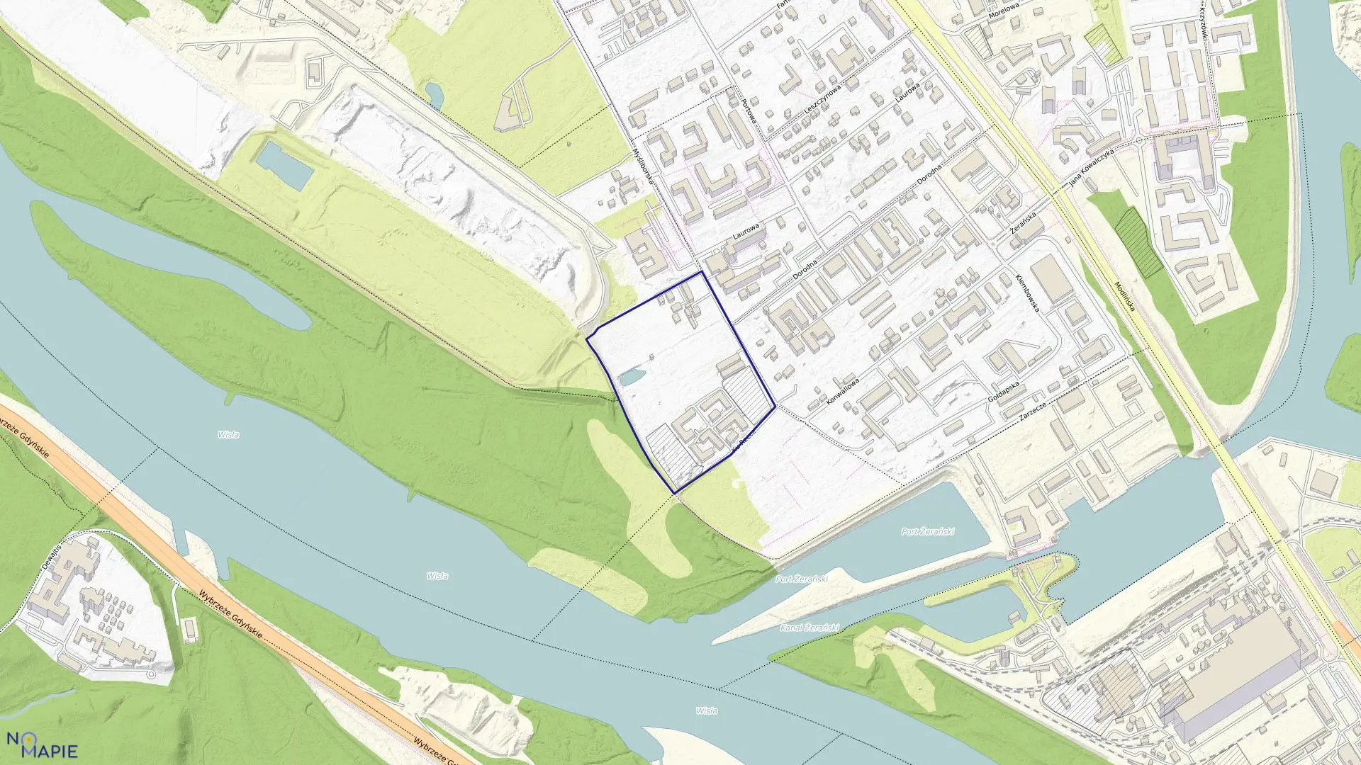 Mapa obrębu 4-06-34 w mieście Warszawa