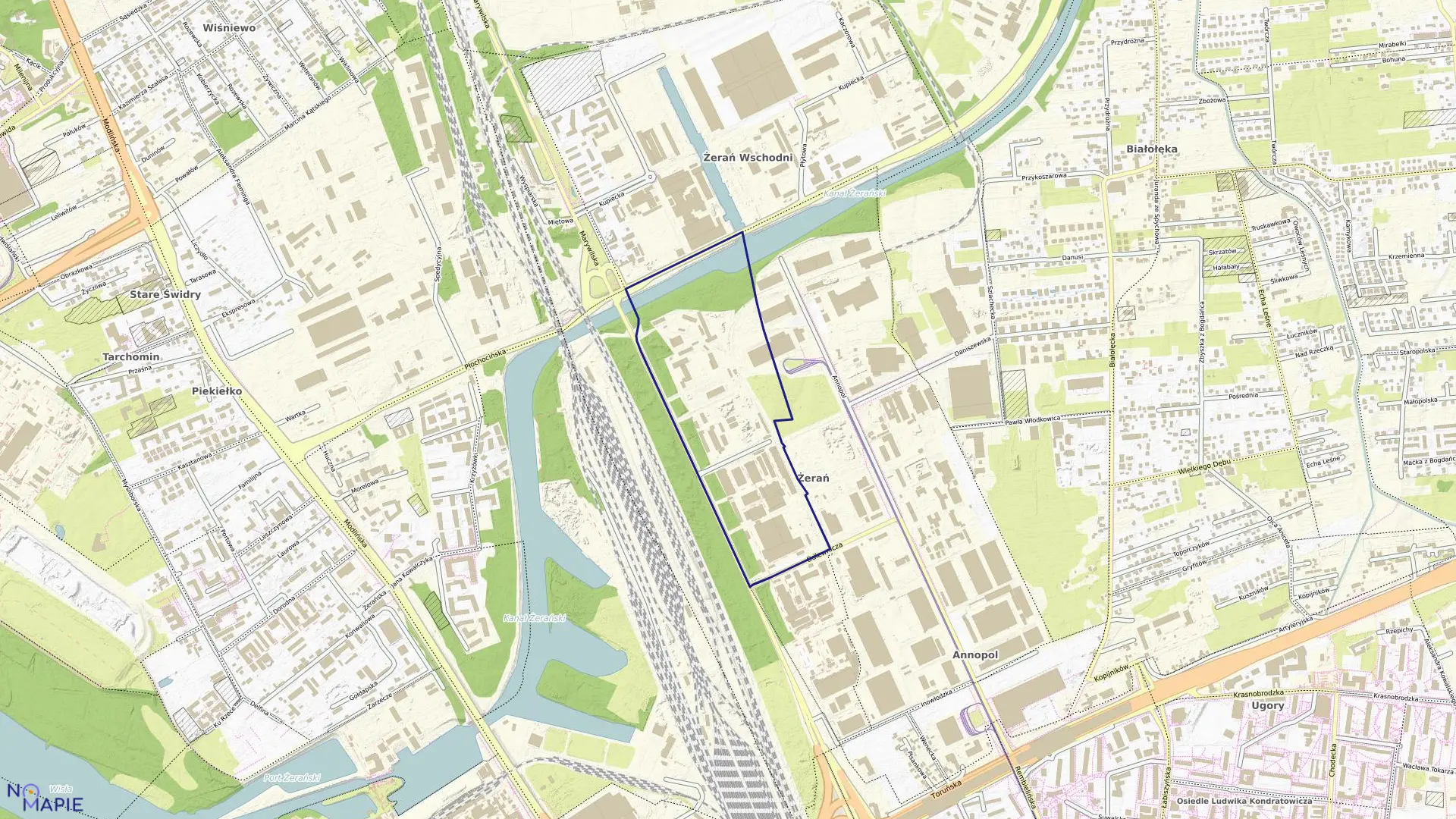 Mapa obrębu 4-07-09 w mieście Warszawa