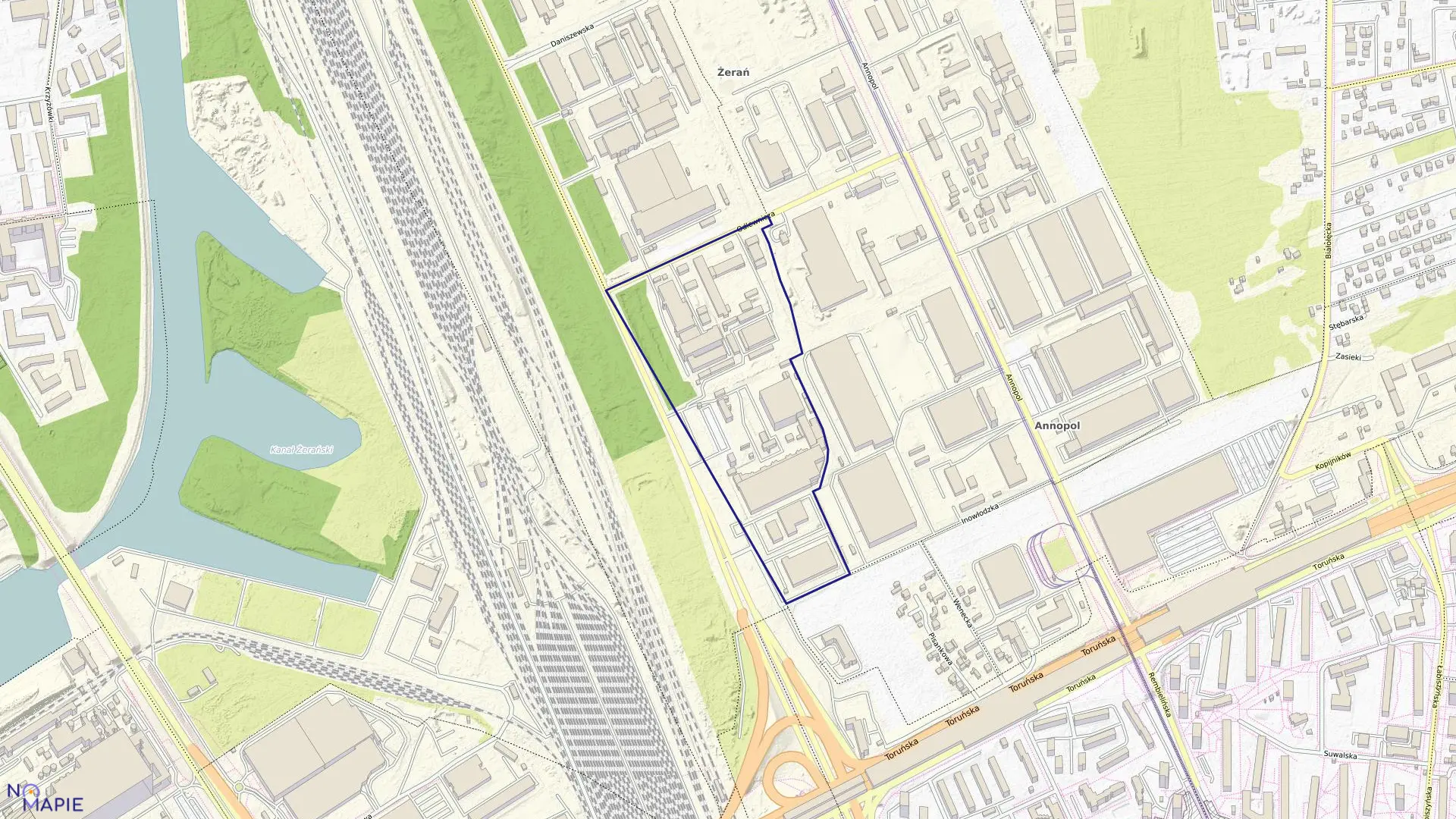 Mapa obrębu 4-07-15 w mieście Warszawa