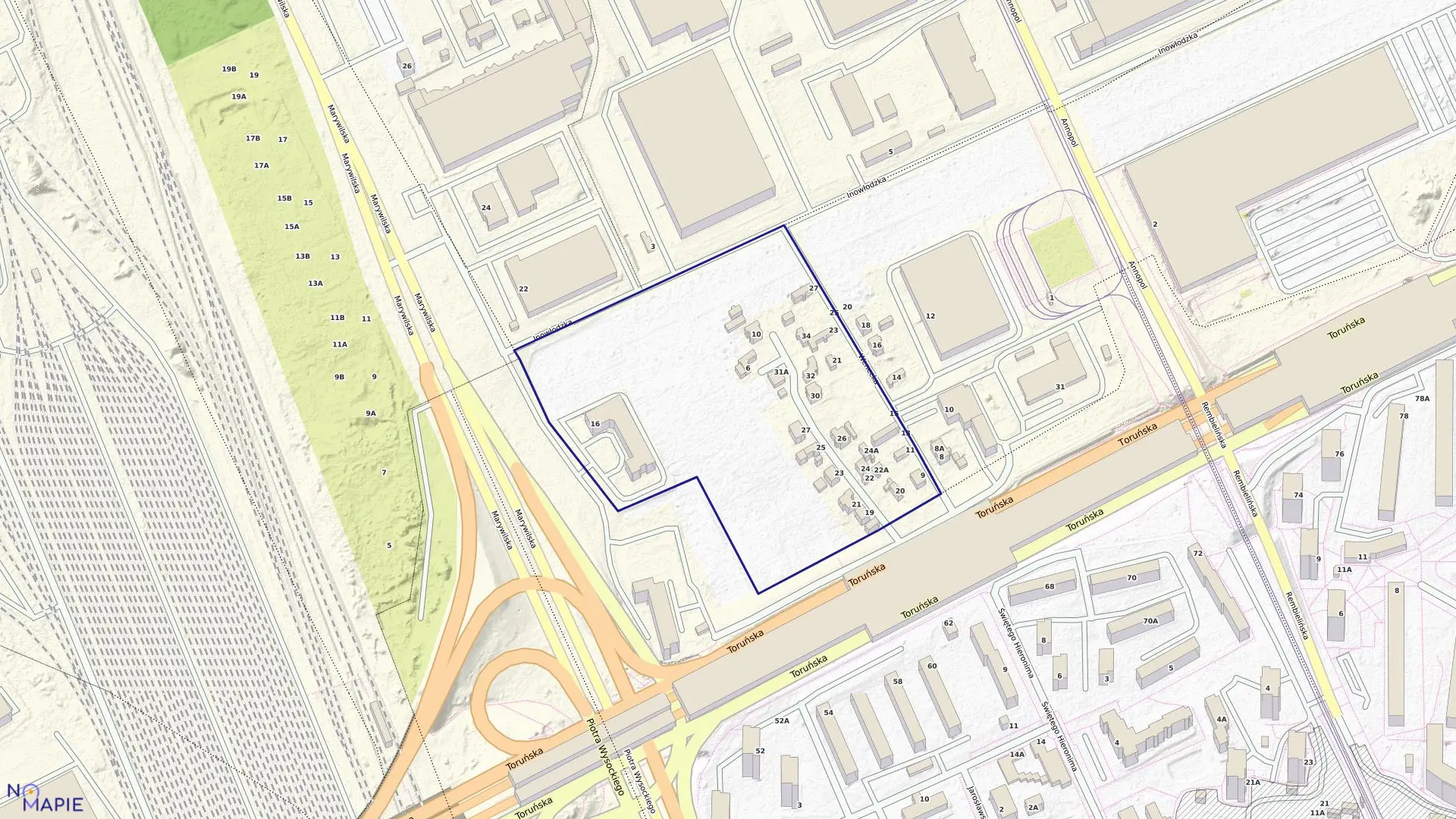 Mapa obrębu 4-07-17 w mieście Warszawa