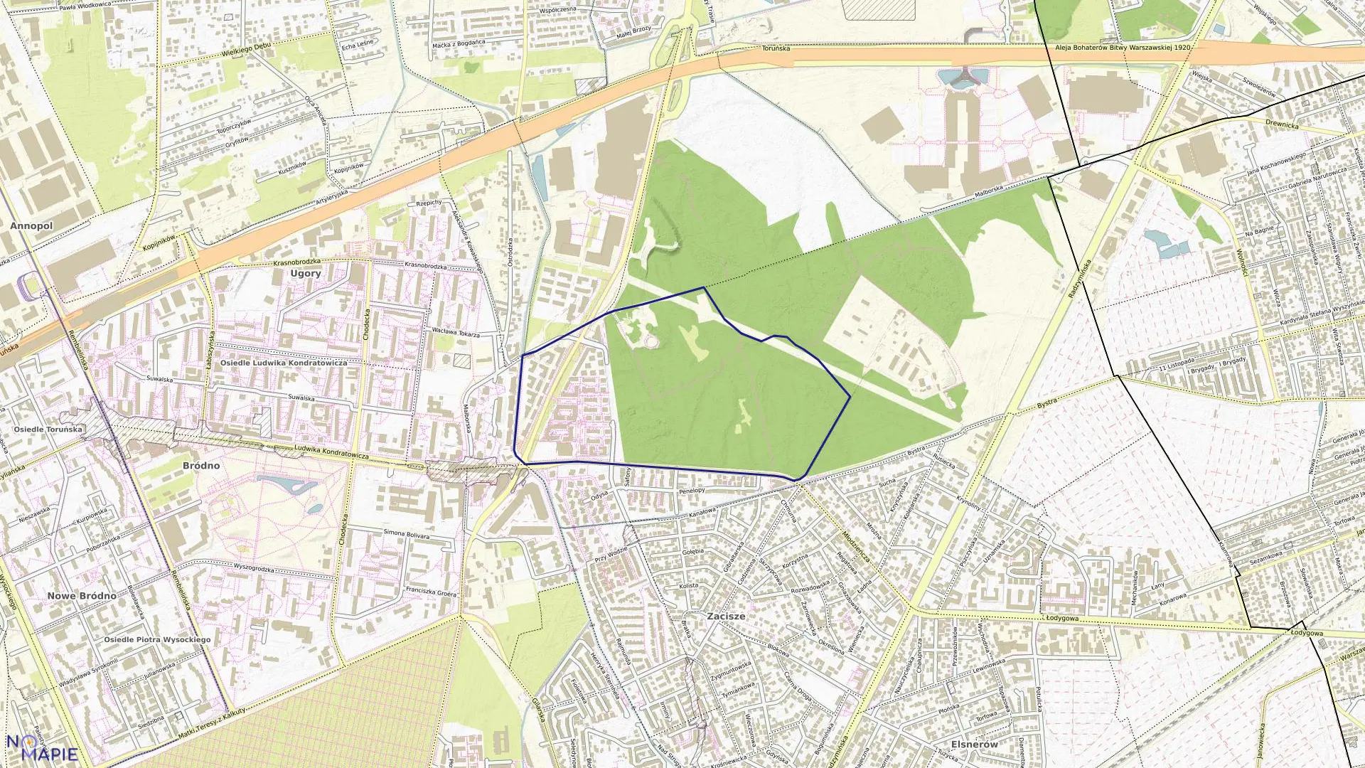 Mapa obrębu 4-09-03 w mieście Warszawa