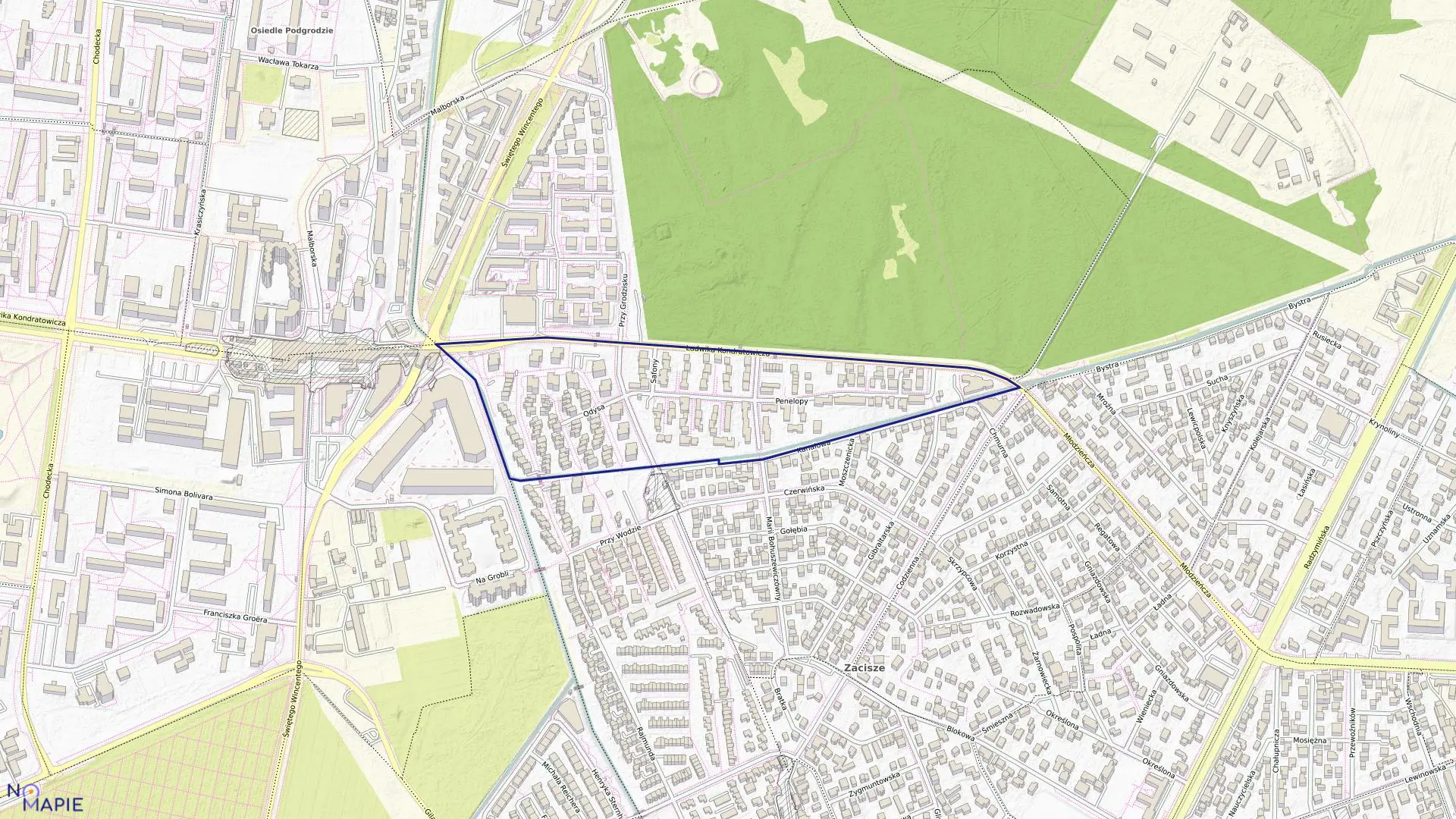 Mapa obrębu 4-09-06 w mieście Warszawa