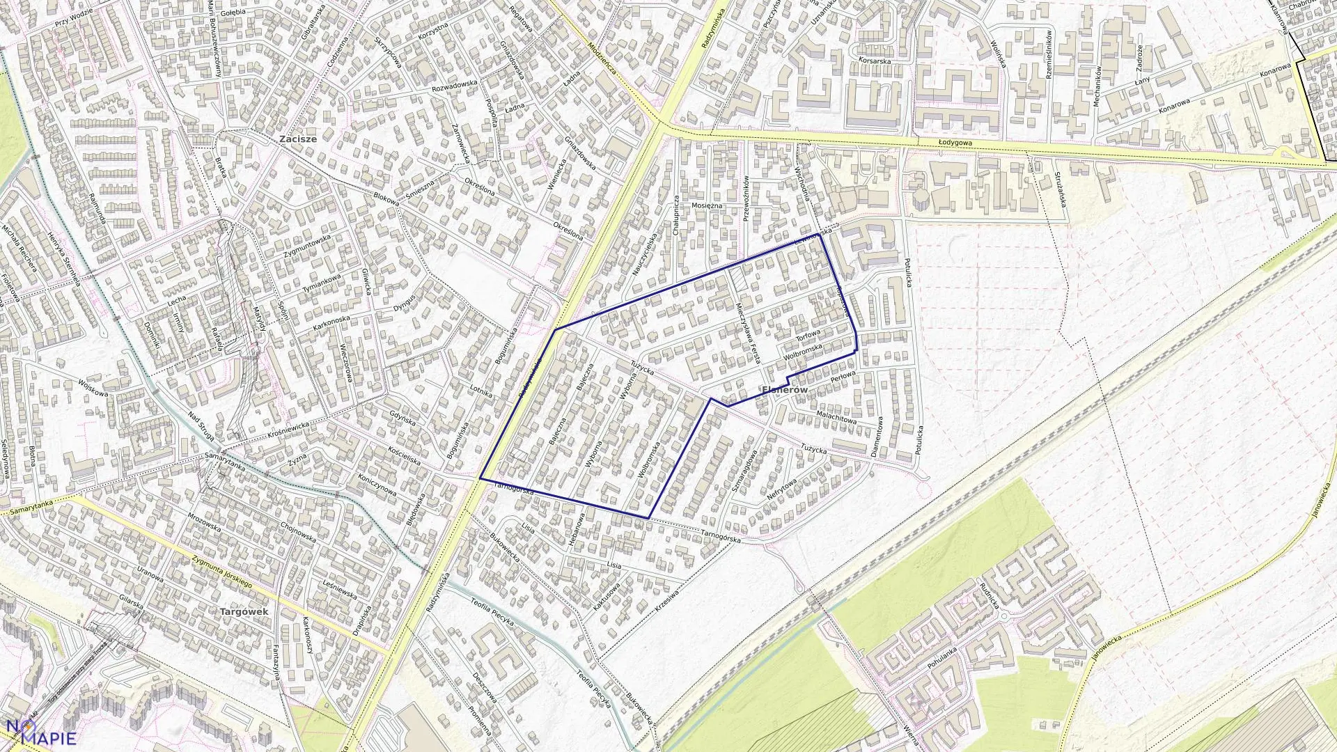 Mapa obrębu 4-09-22 w mieście Warszawa