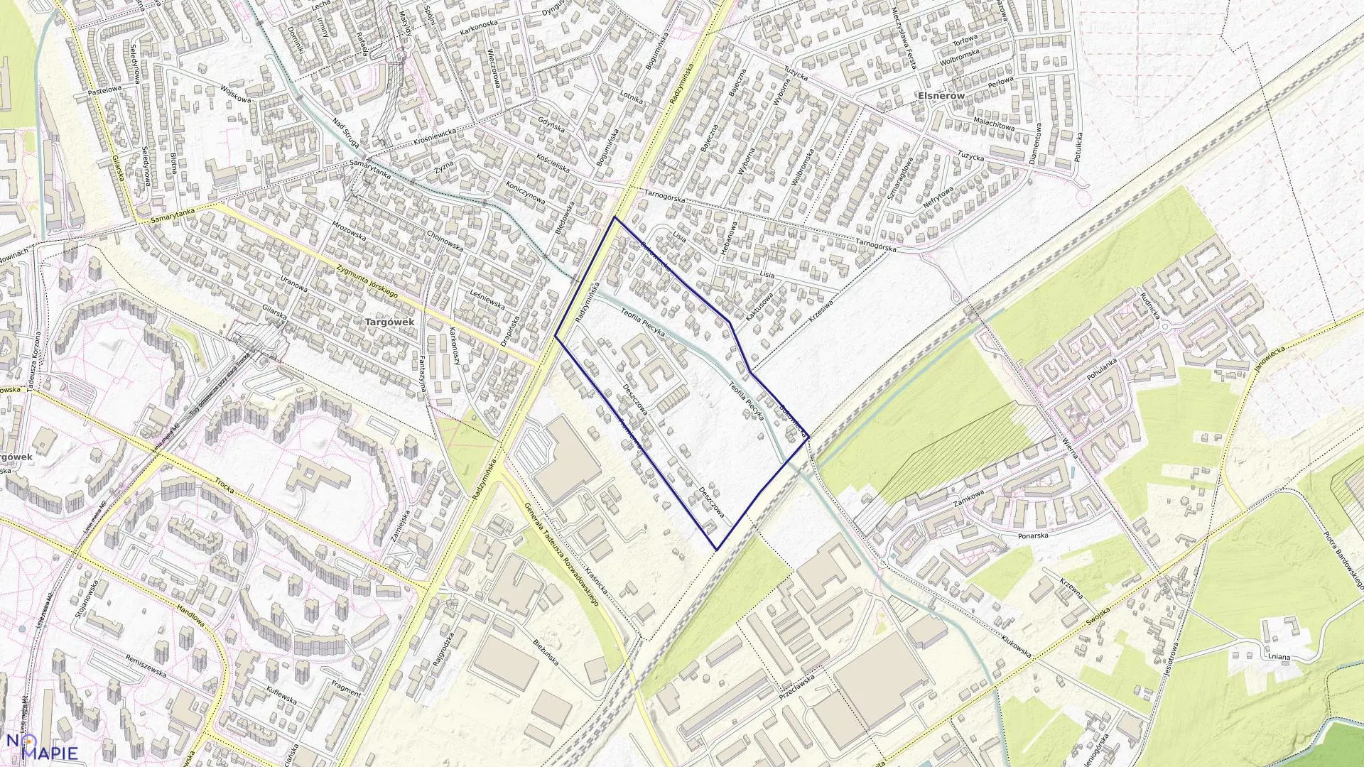 Mapa obrębu 4-09-26 w mieście Warszawa