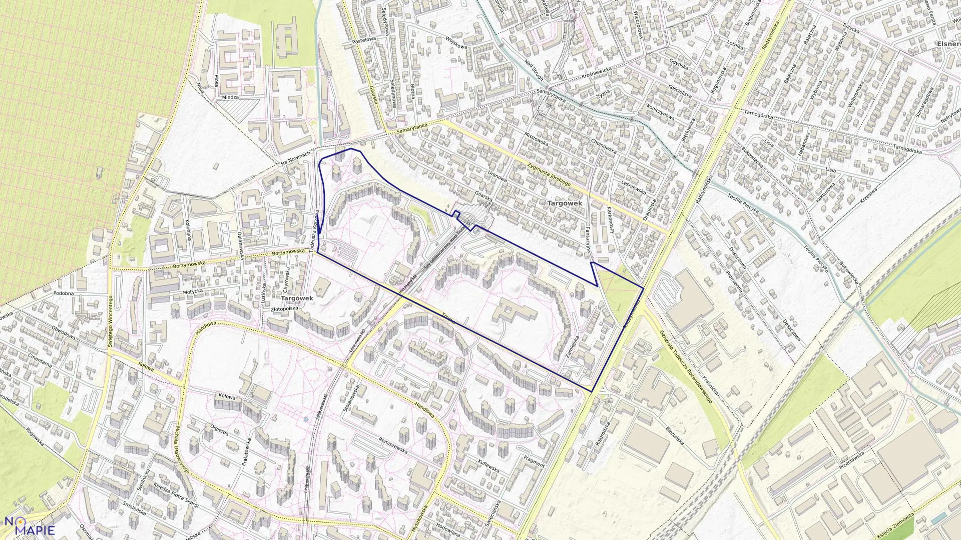 Mapa obrębu 4-10-03 w mieście Warszawa