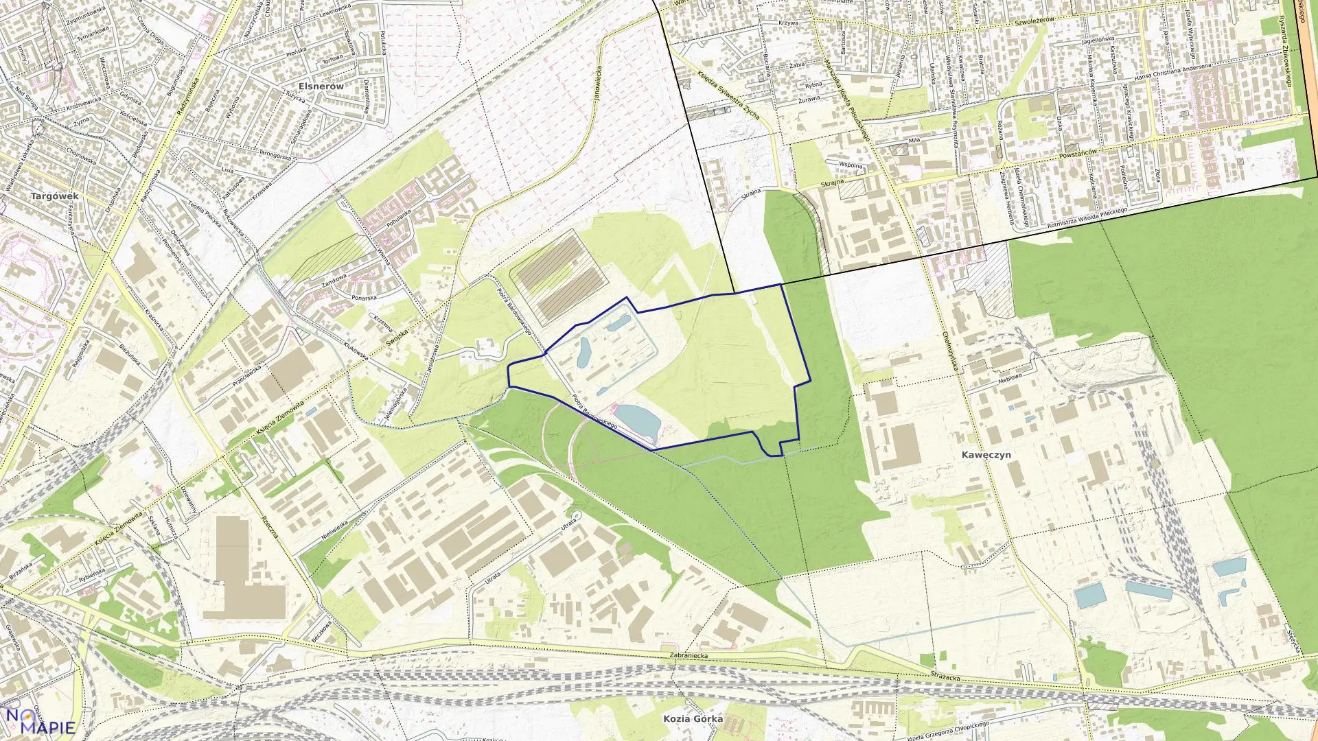 Mapa obrębu 4-11-08 w mieście Warszawa