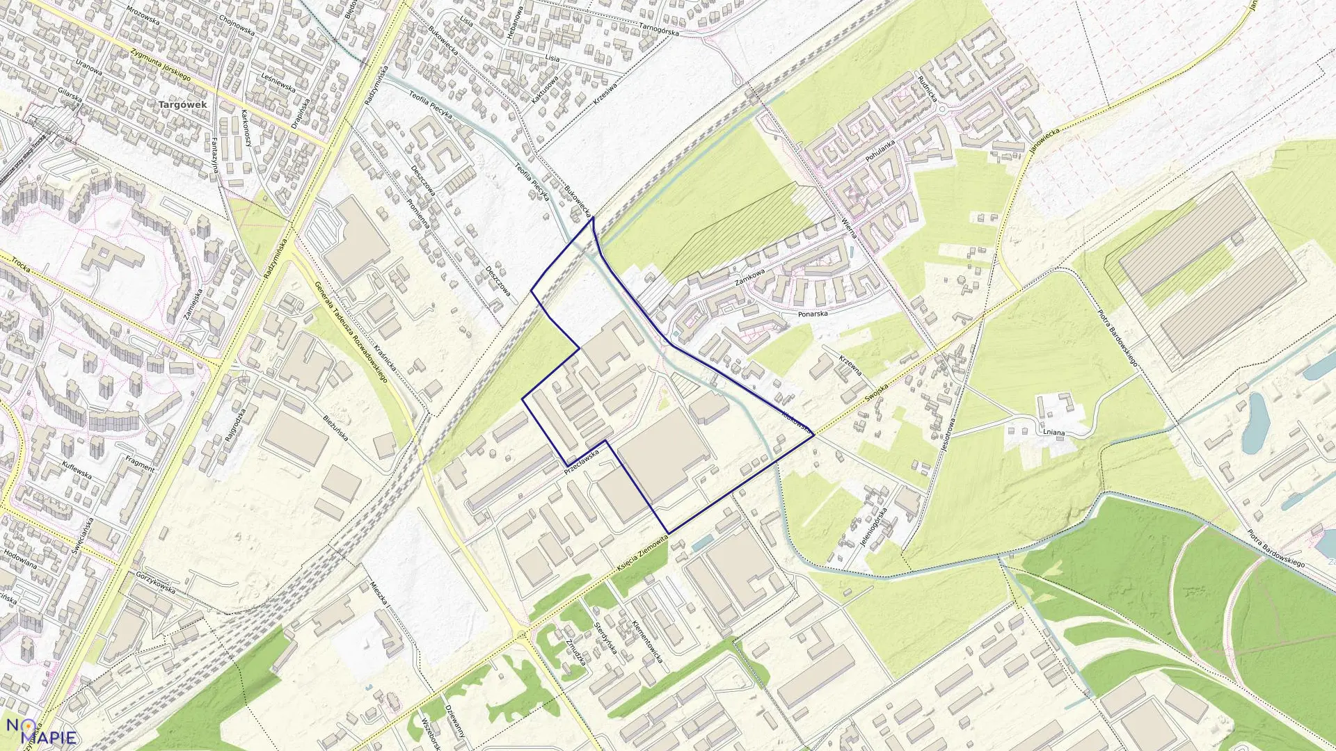 Mapa obrębu 4-11-09 w mieście Warszawa