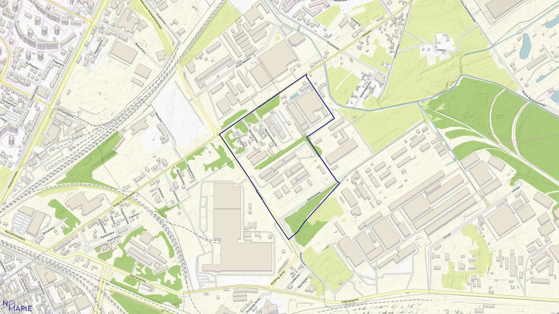 Mapa obrębu 4-11-11 w mieście Warszawa