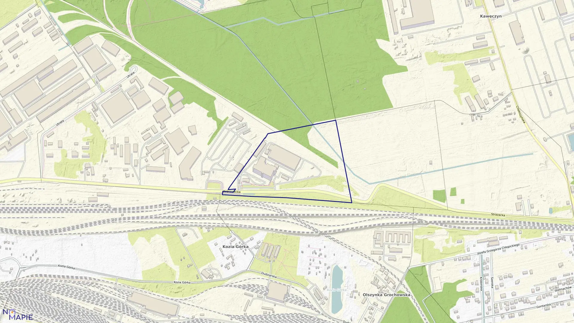 Mapa obrębu 4-11-17 w mieście Warszawa