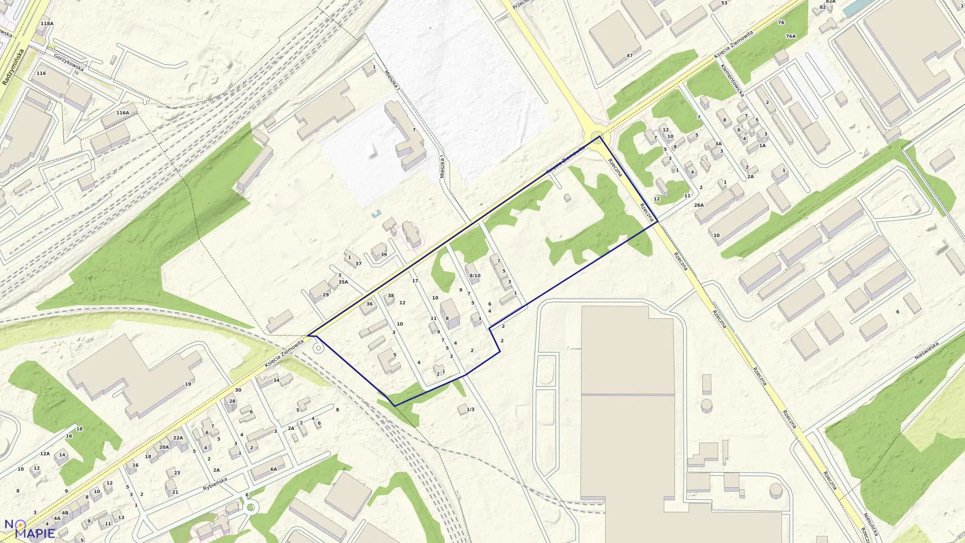 Mapa obrębu 4-11-19 w mieście Warszawa