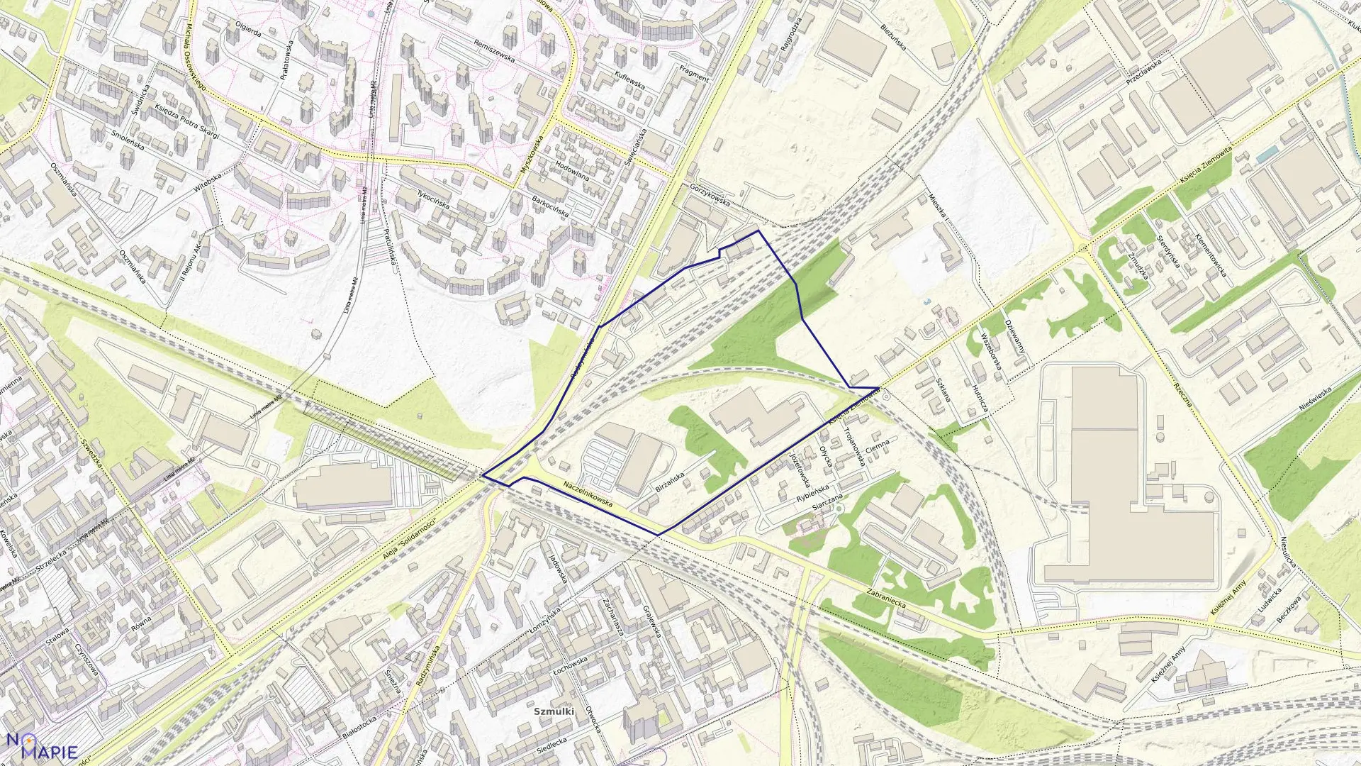 Mapa obrębu 4-11-21 w mieście Warszawa