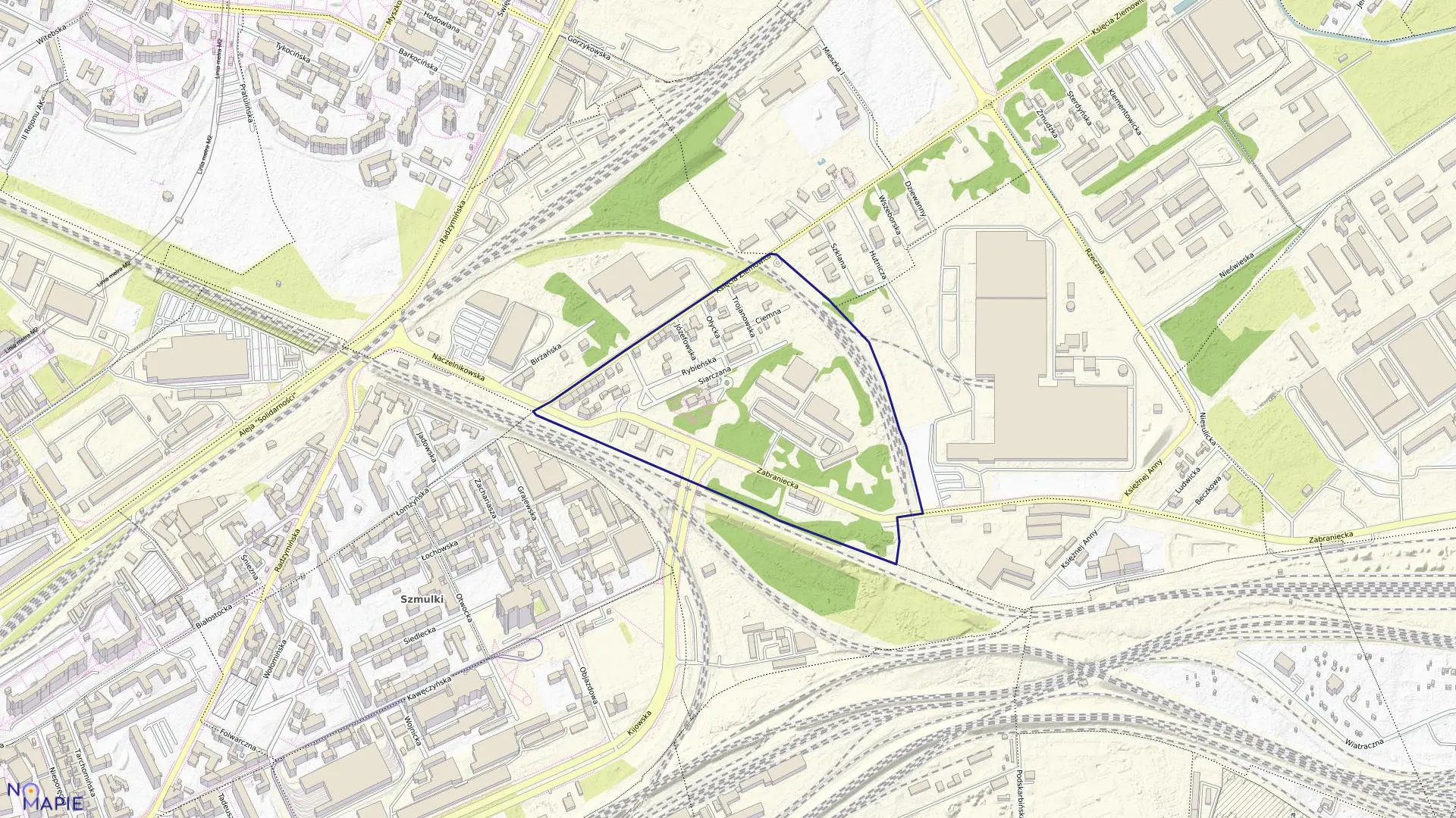 Mapa obrębu 4-11-23 w mieście Warszawa