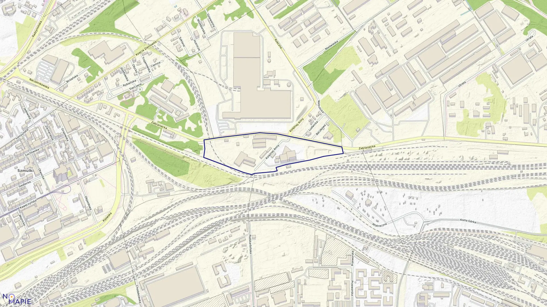 Mapa obrębu 4-11-24 w mieście Warszawa