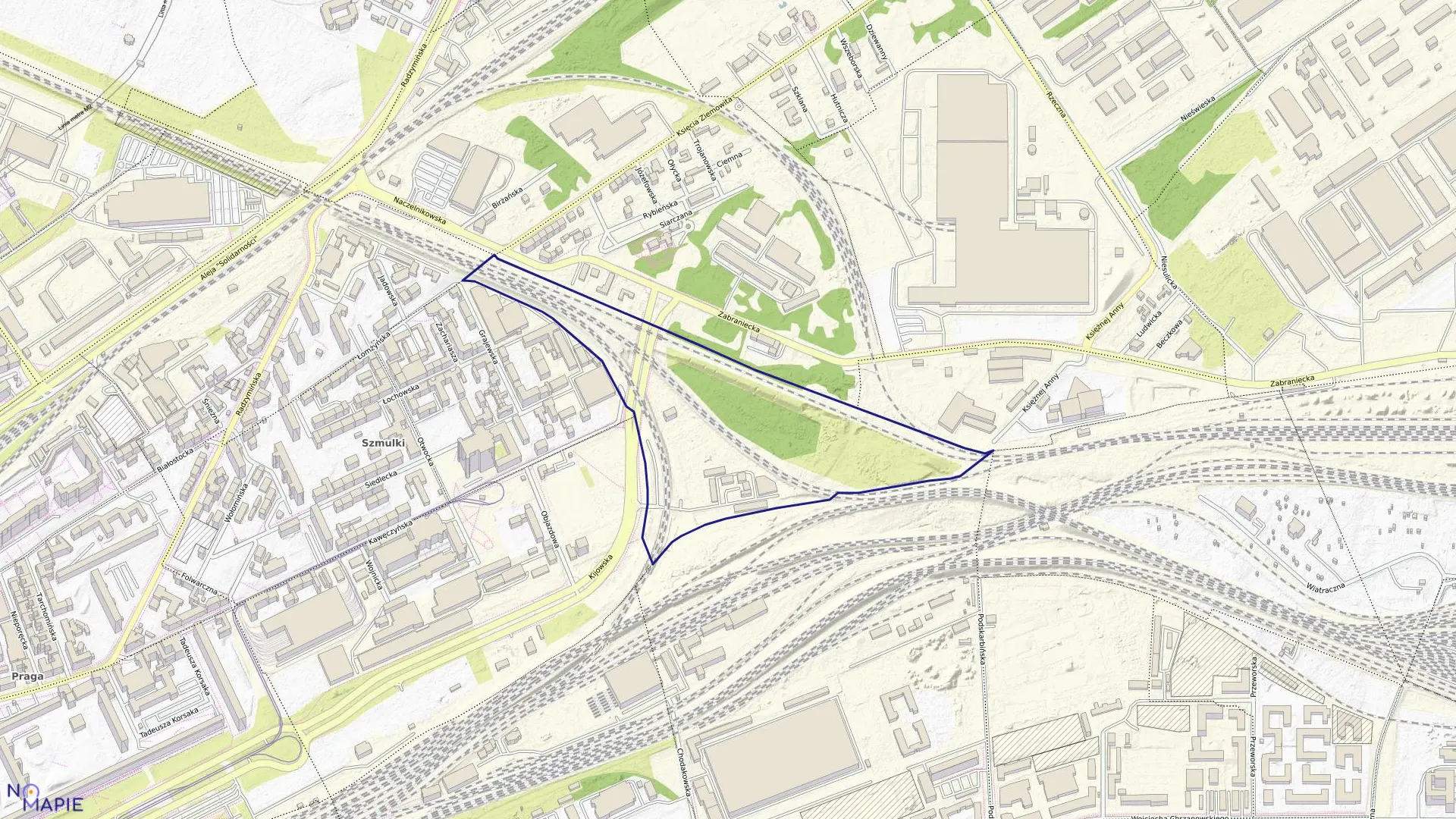 Mapa obrębu 4-11-25 w mieście Warszawa