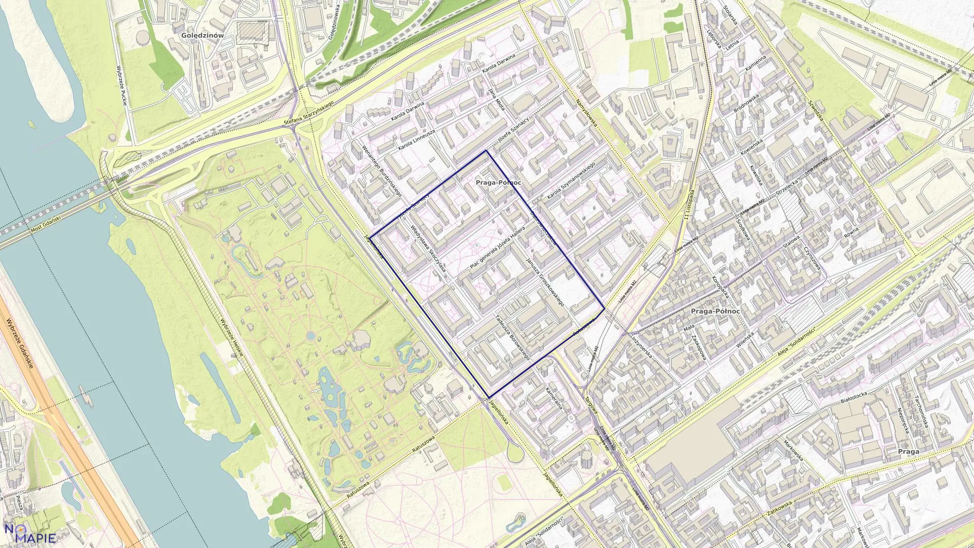 Mapa obrębu 4-12-03 w mieście Warszawa