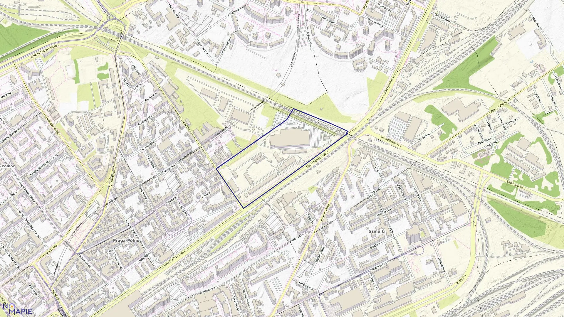 Mapa obrębu 4-13-03 w mieście Warszawa