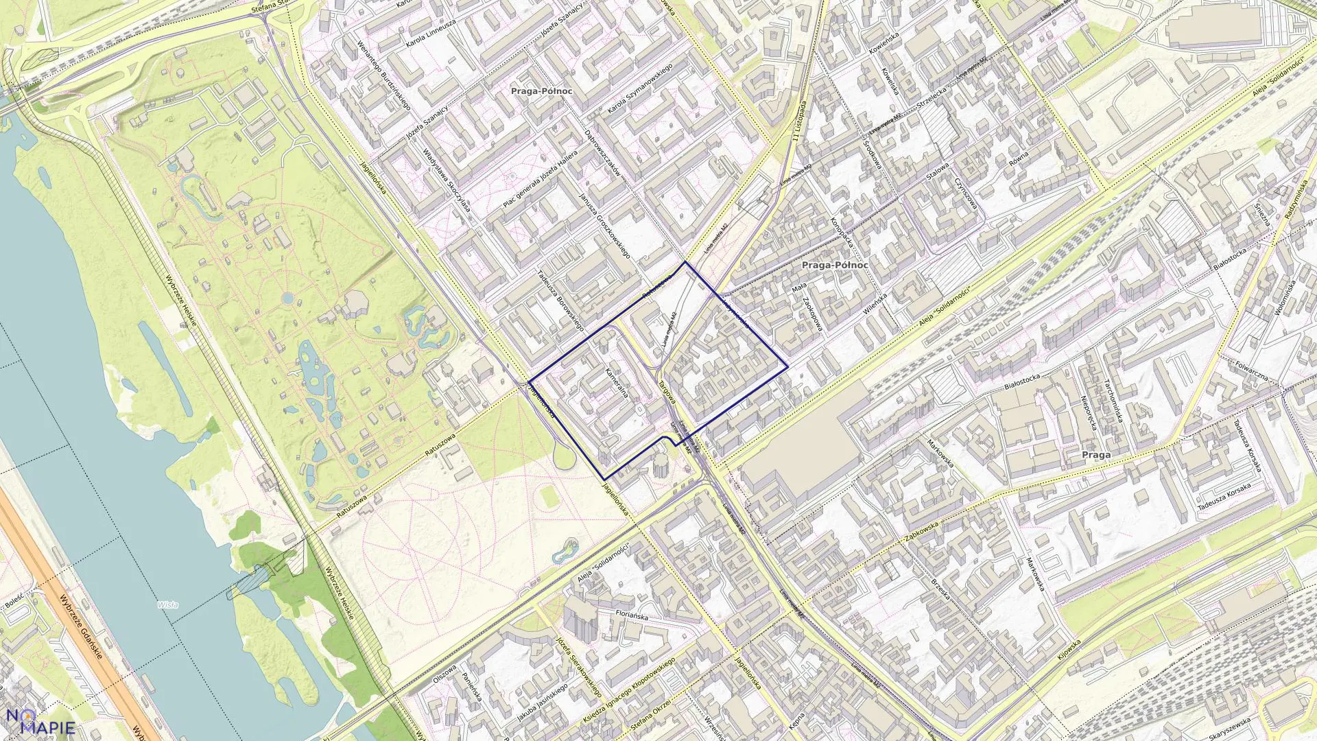 Mapa obrębu 4-13-06 w mieście Warszawa