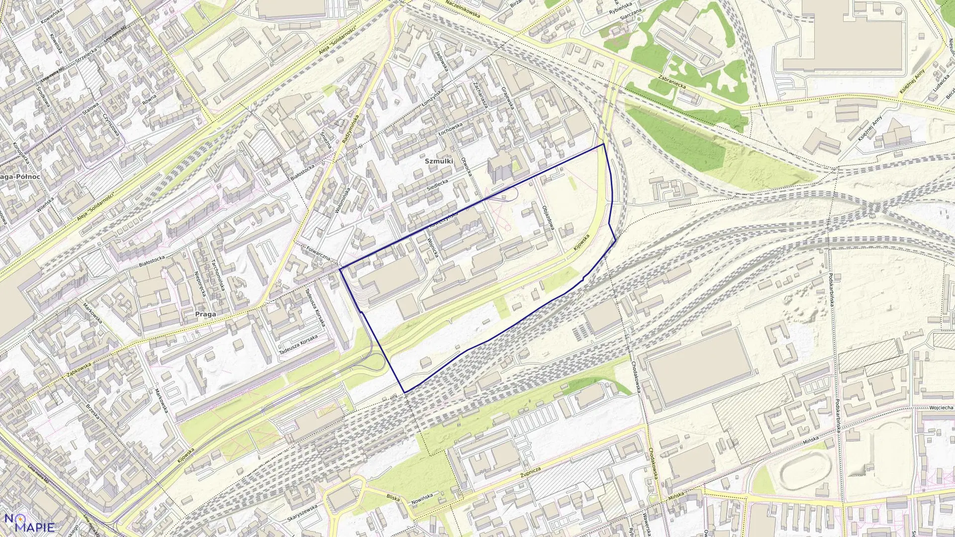 Mapa obrębu 4-14-06 w mieście Warszawa