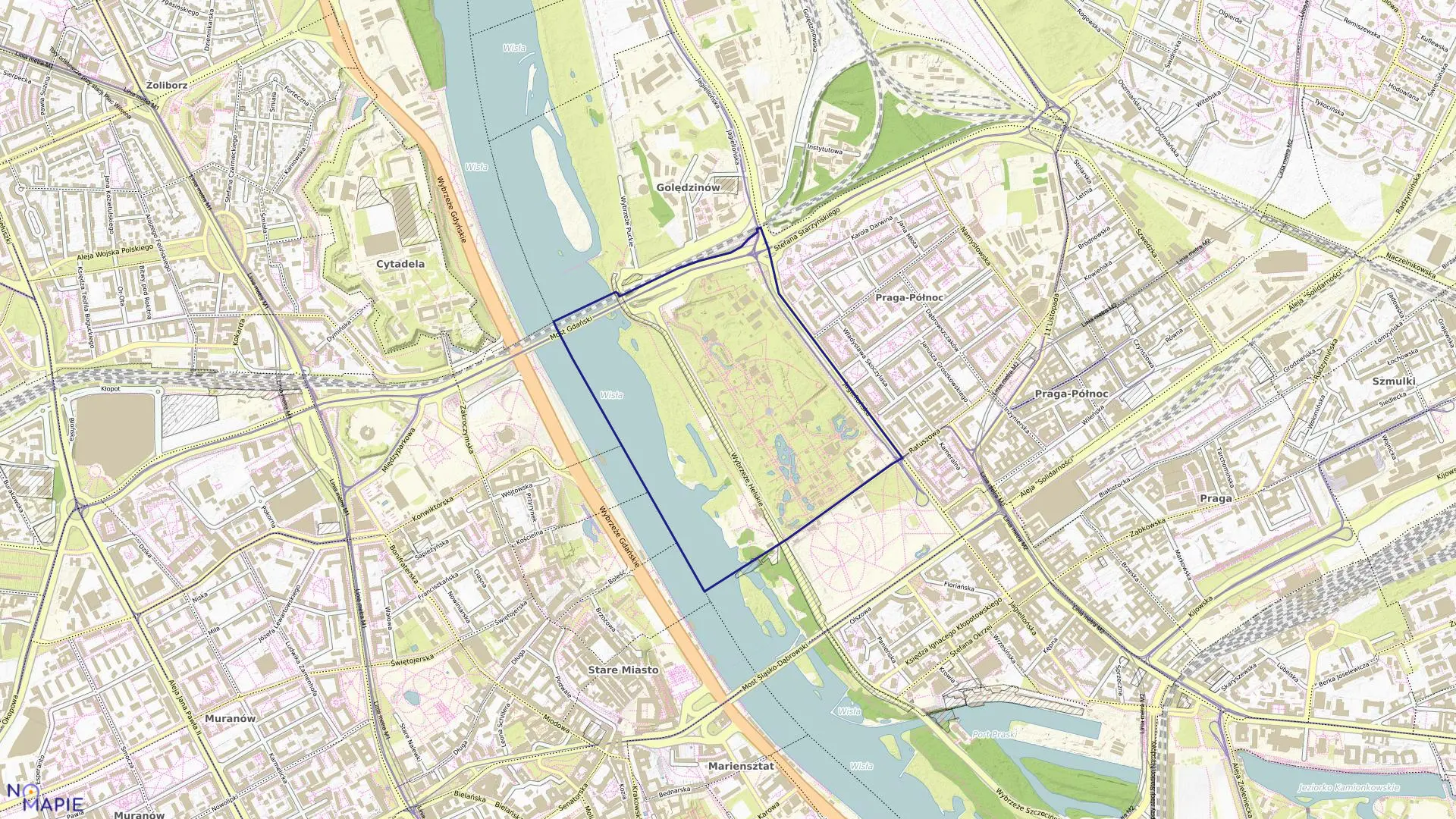 Mapa obrębu 4-15-01 w mieście Warszawa