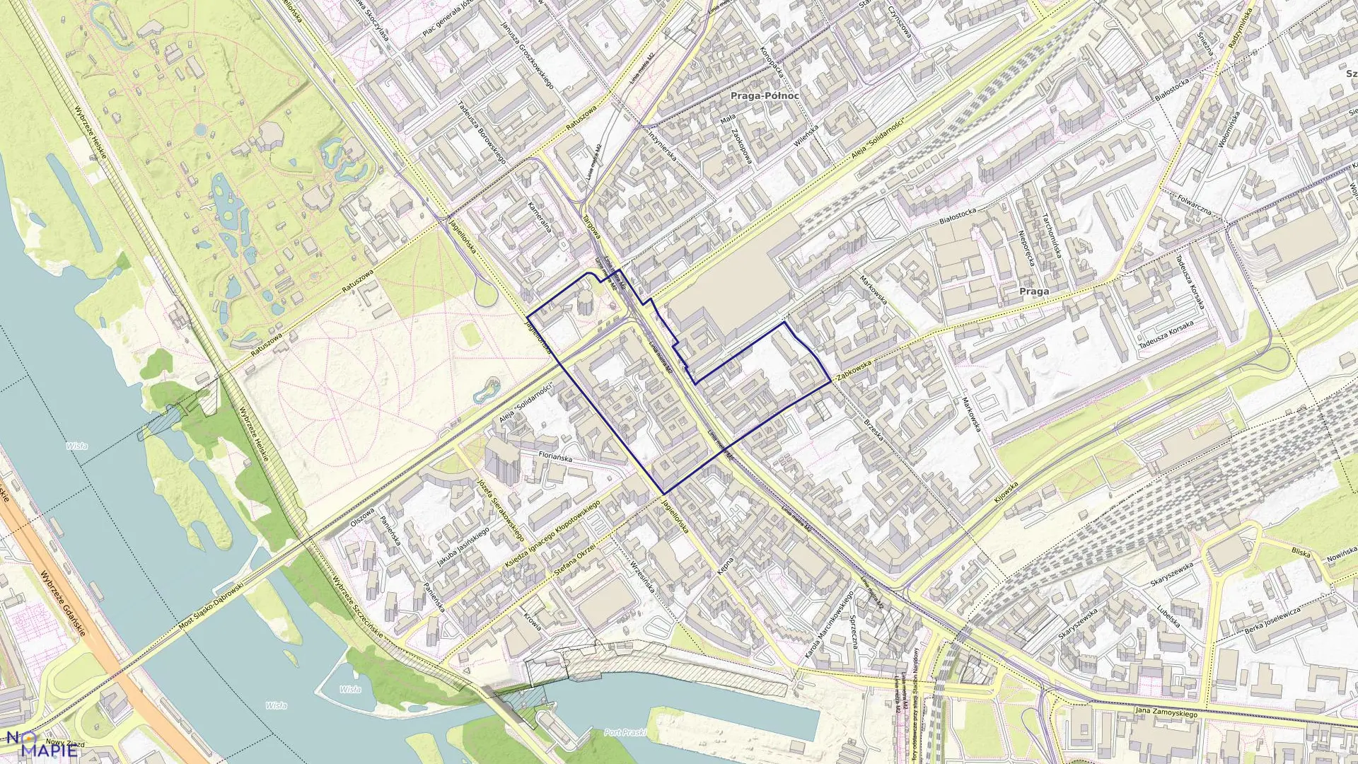 Mapa obrębu 4-15-03 w mieście Warszawa