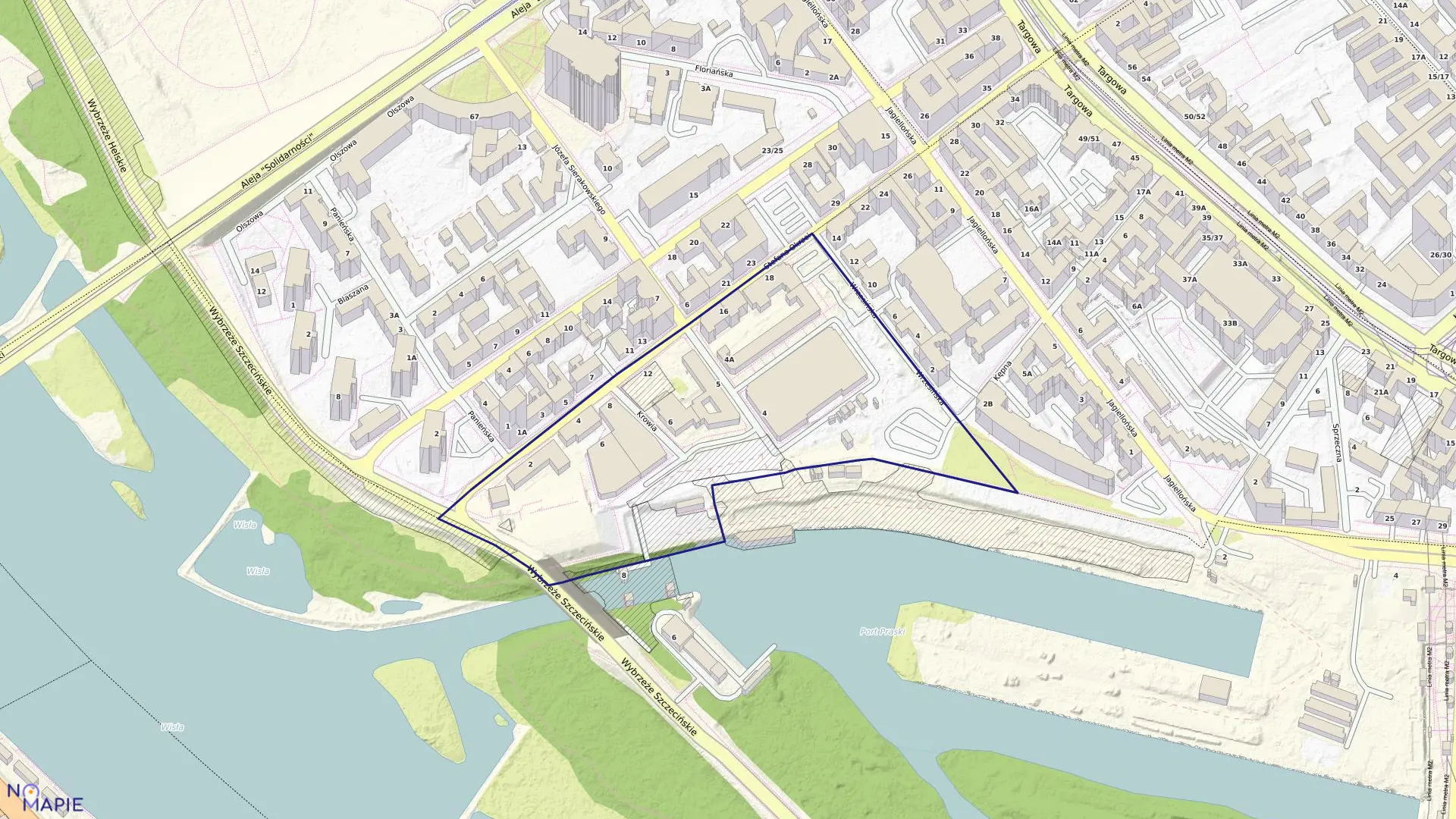 Mapa obrębu 4-15-05 w mieście Warszawa