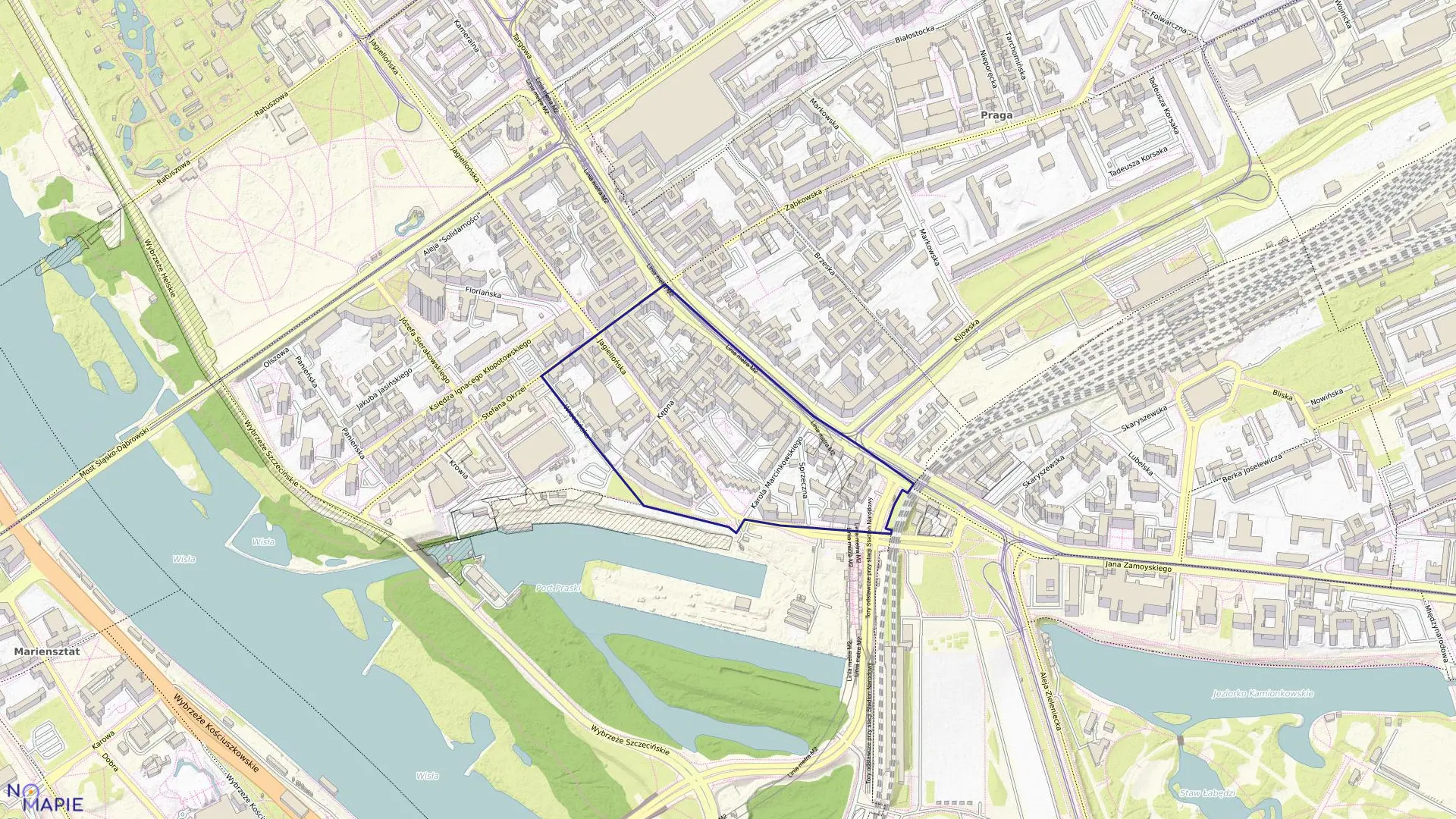 Mapa obrębu 4-15-06 w mieście Warszawa