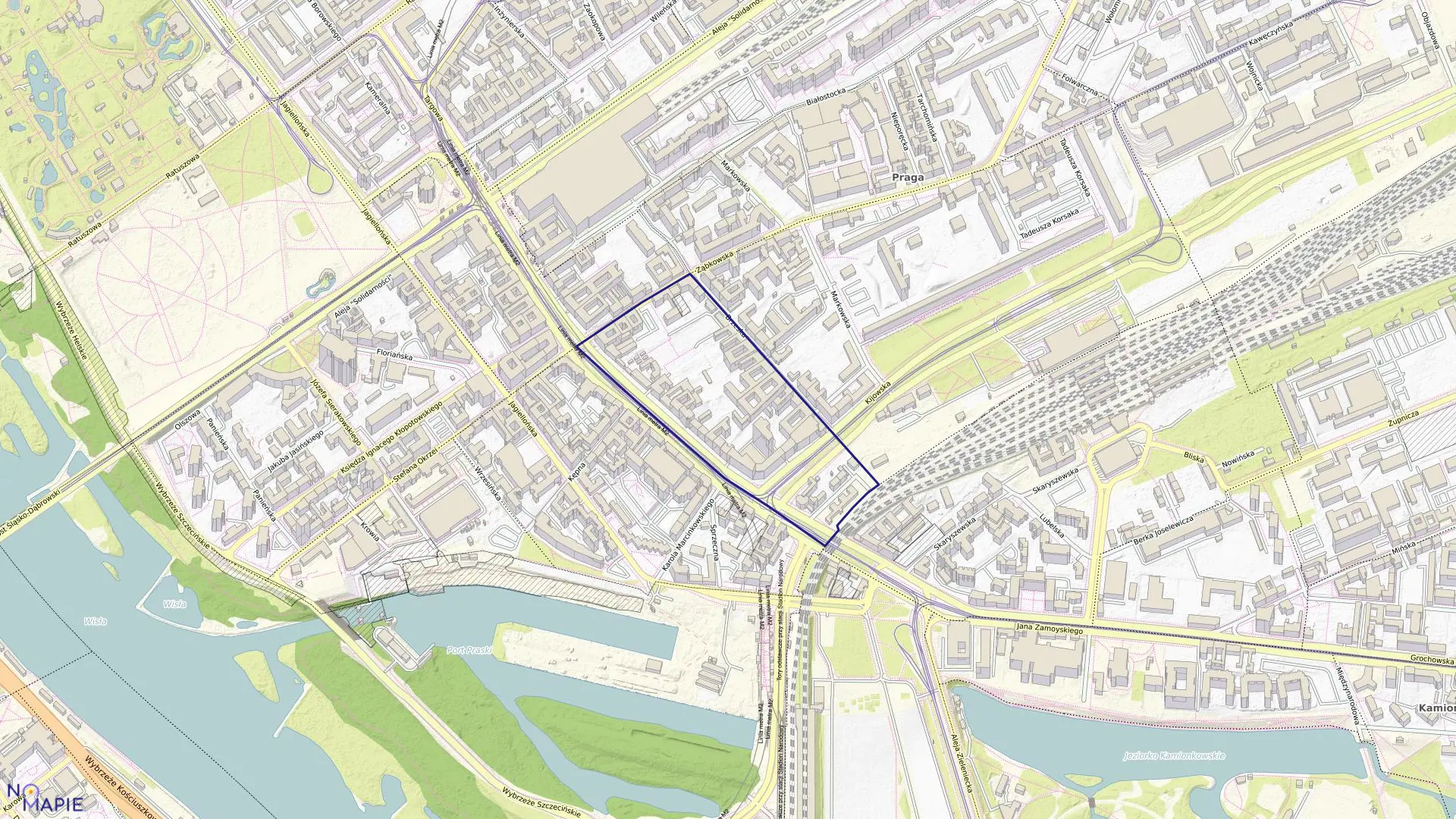 Mapa obrębu 4-15-07 w mieście Warszawa