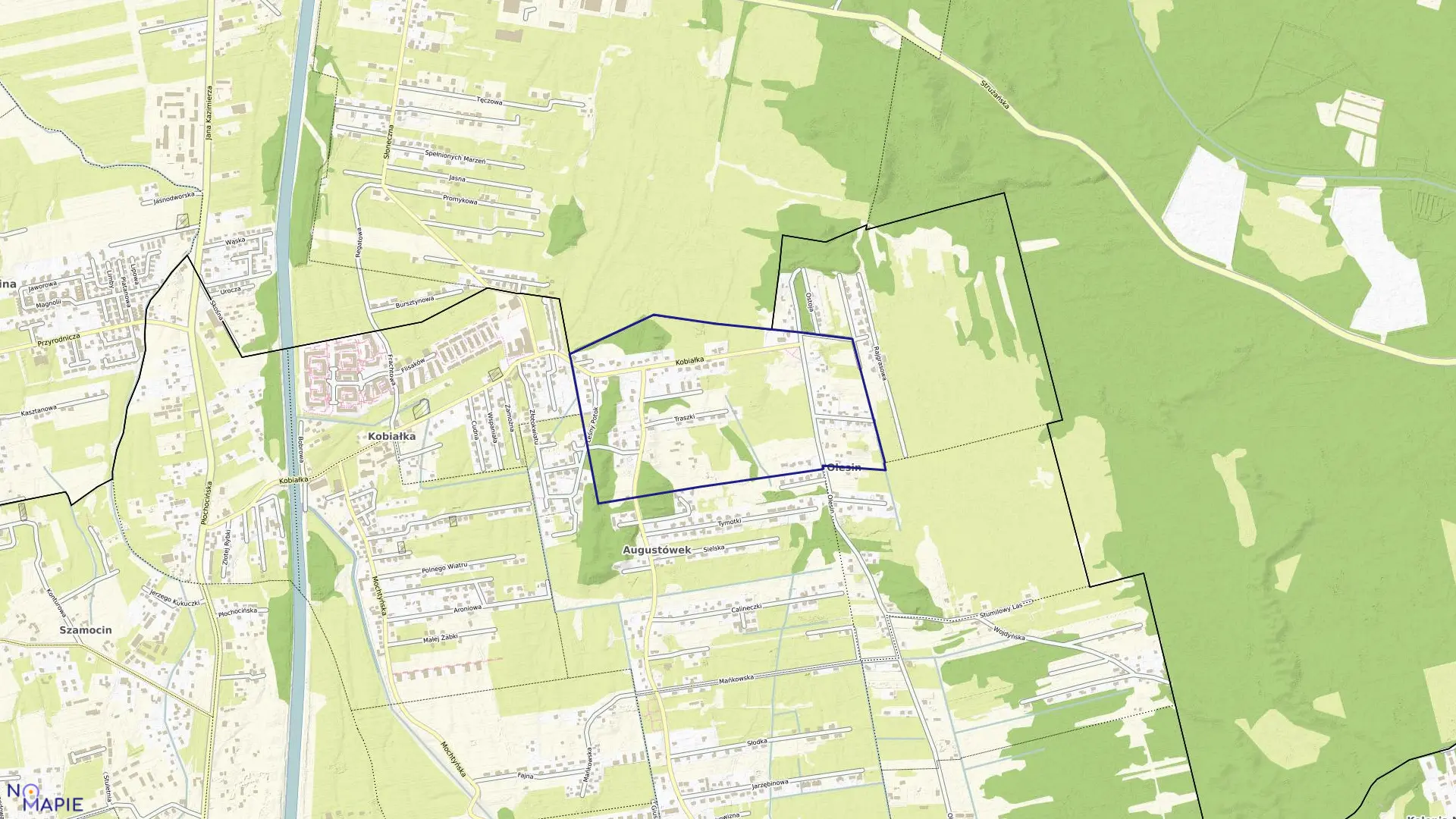 Mapa obrębu 4-16-03 w mieście Warszawa