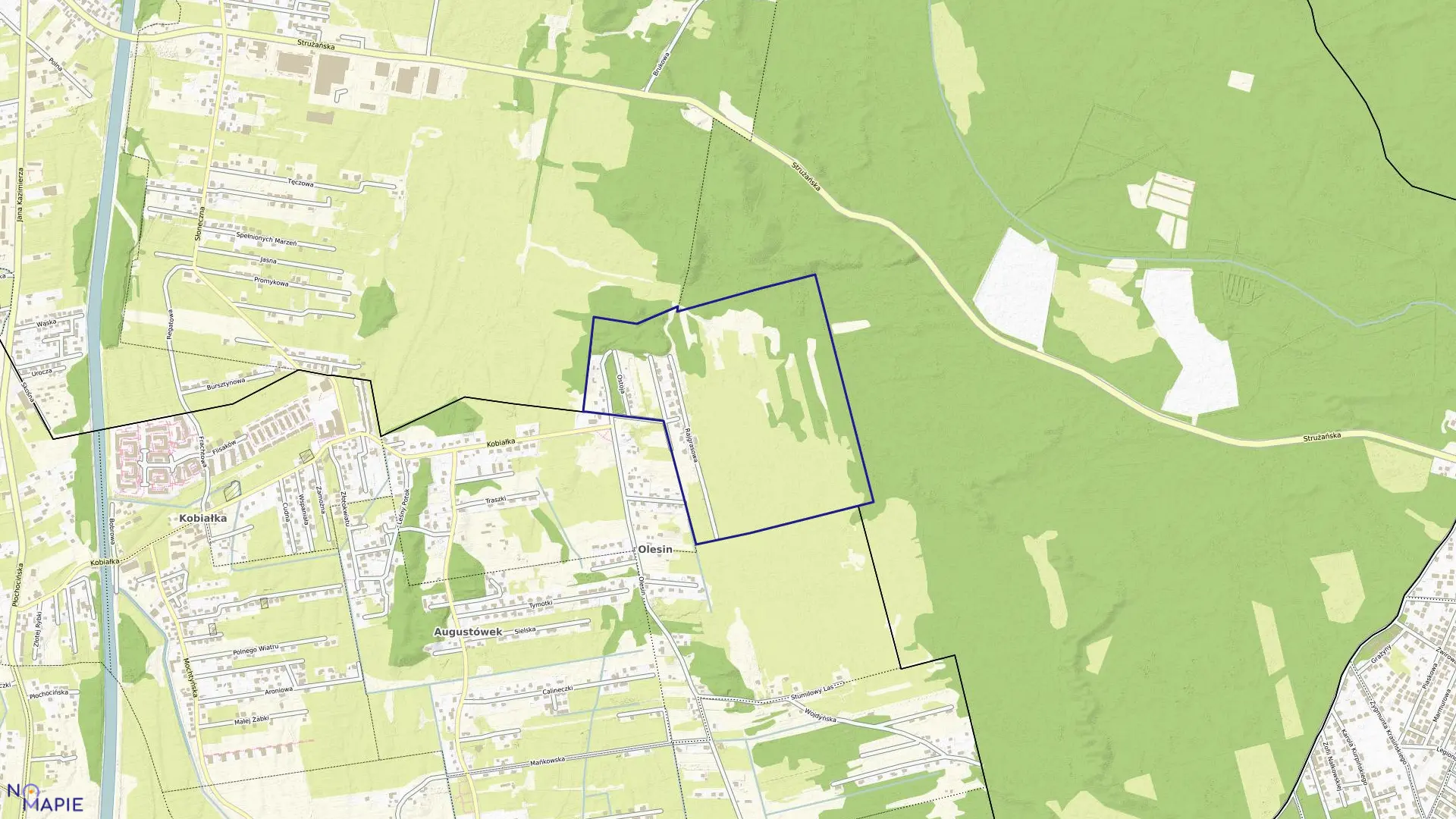 Mapa obrębu 4-16-04 w mieście Warszawa