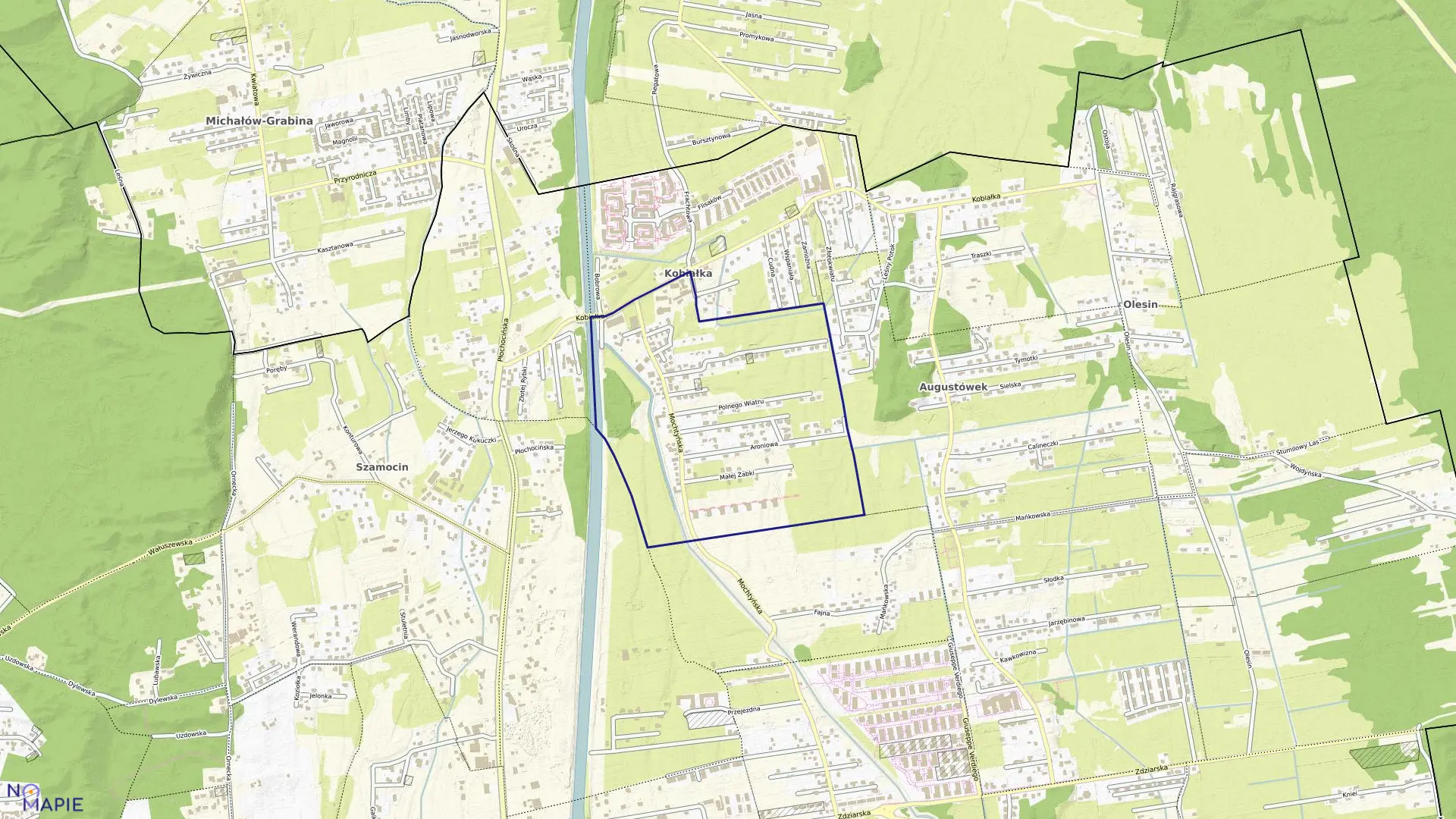 Mapa obrębu 4-16-05 w mieście Warszawa