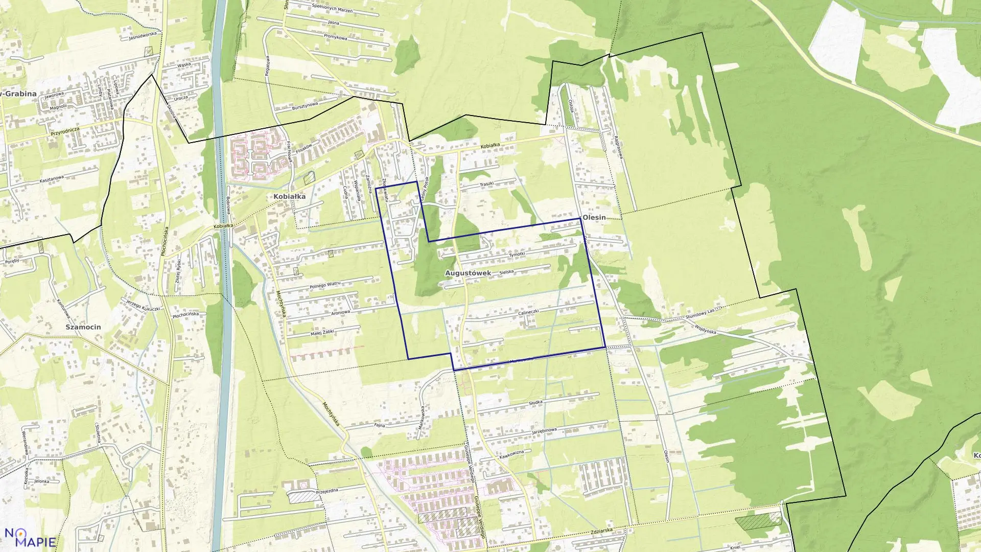 Mapa obrębu 4-16-06 w mieście Warszawa