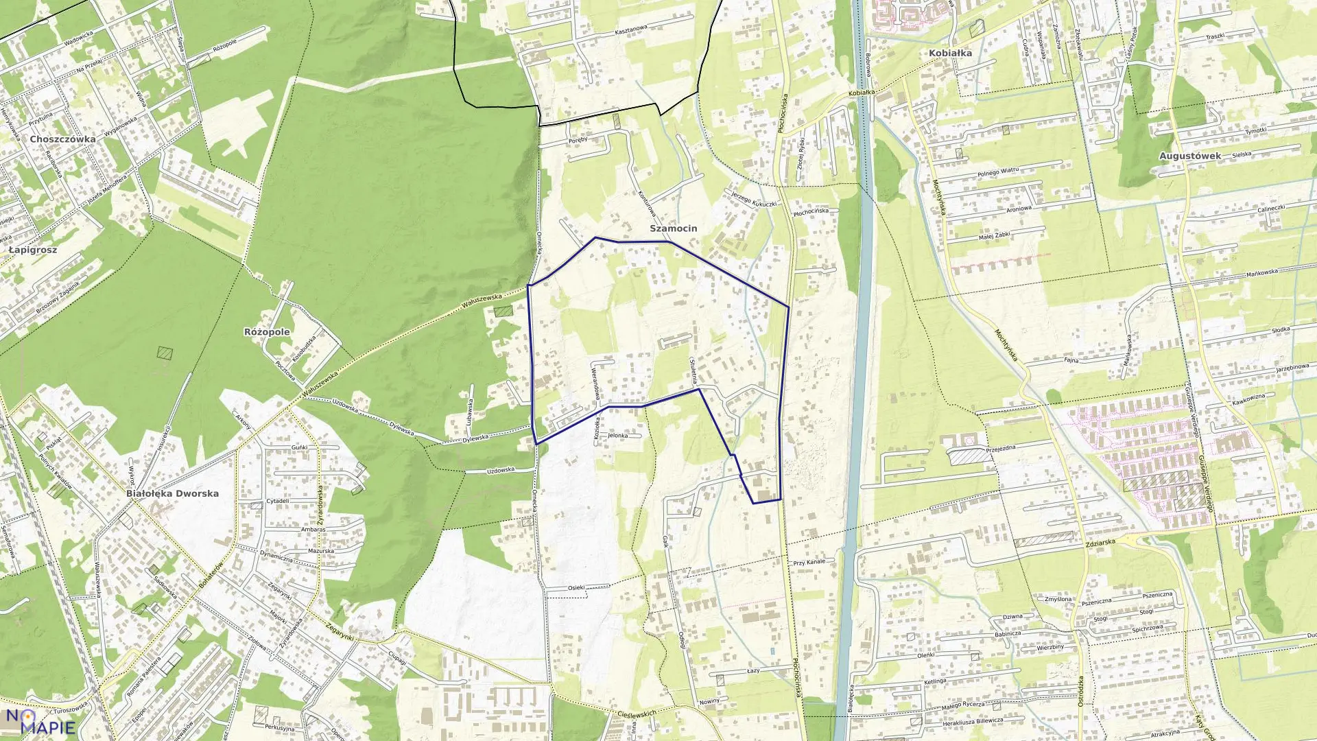 Mapa obrębu 4-16-09 w mieście Warszawa