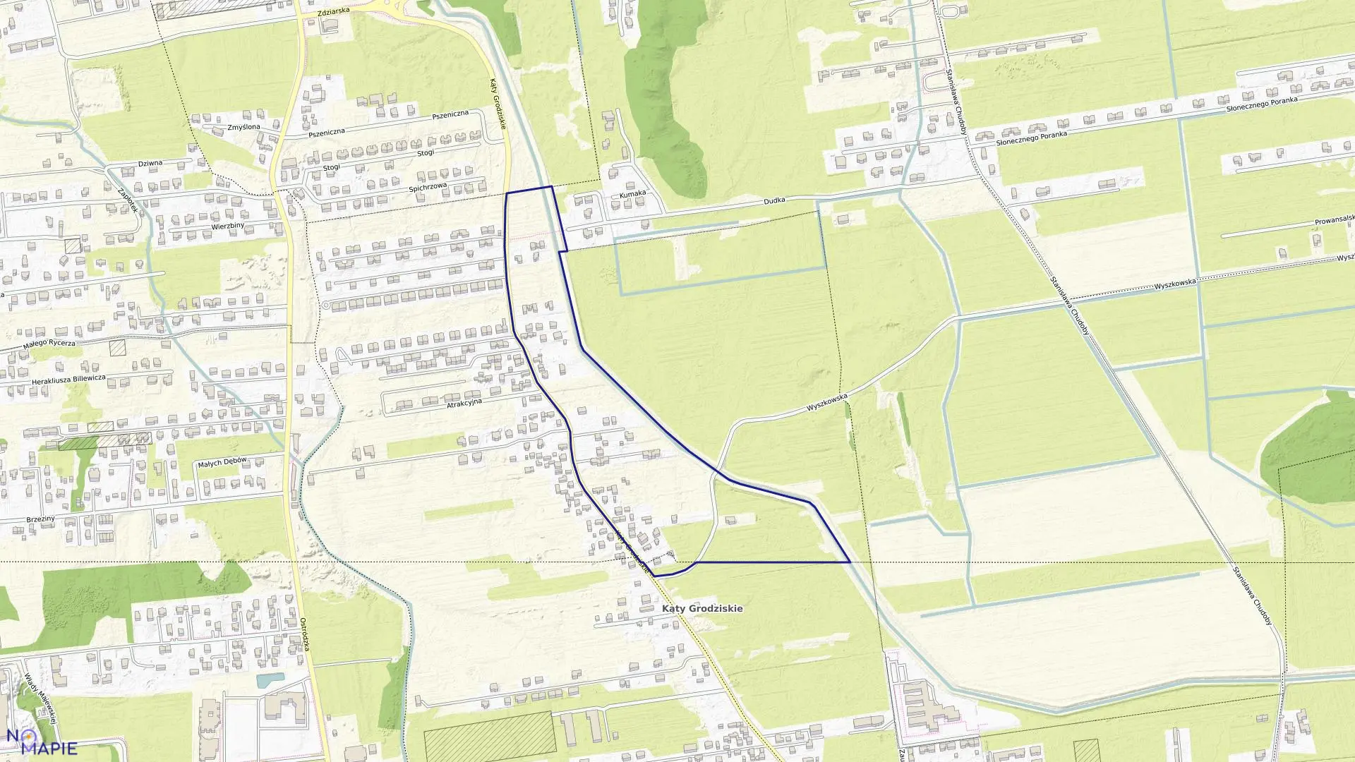 Mapa obrębu 4-16-19 w mieście Warszawa