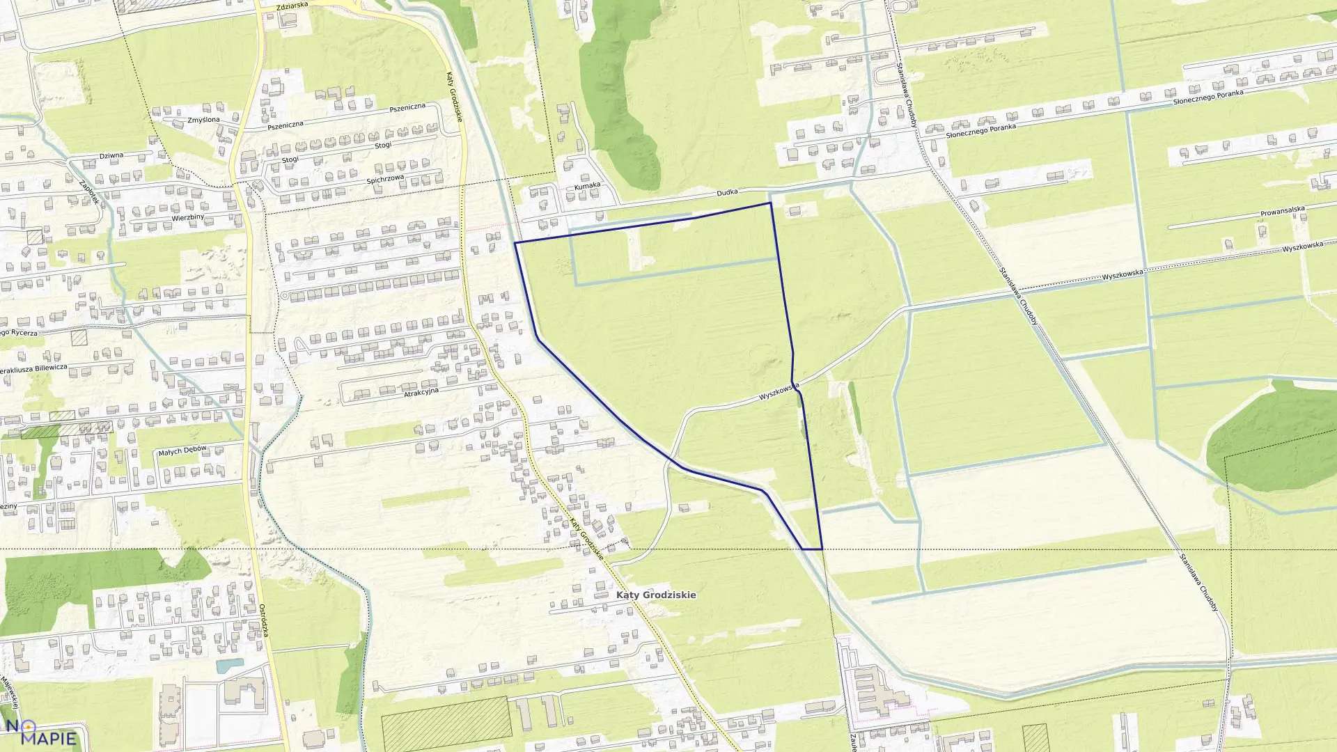 Mapa obrębu 4-16-20 w mieście Warszawa