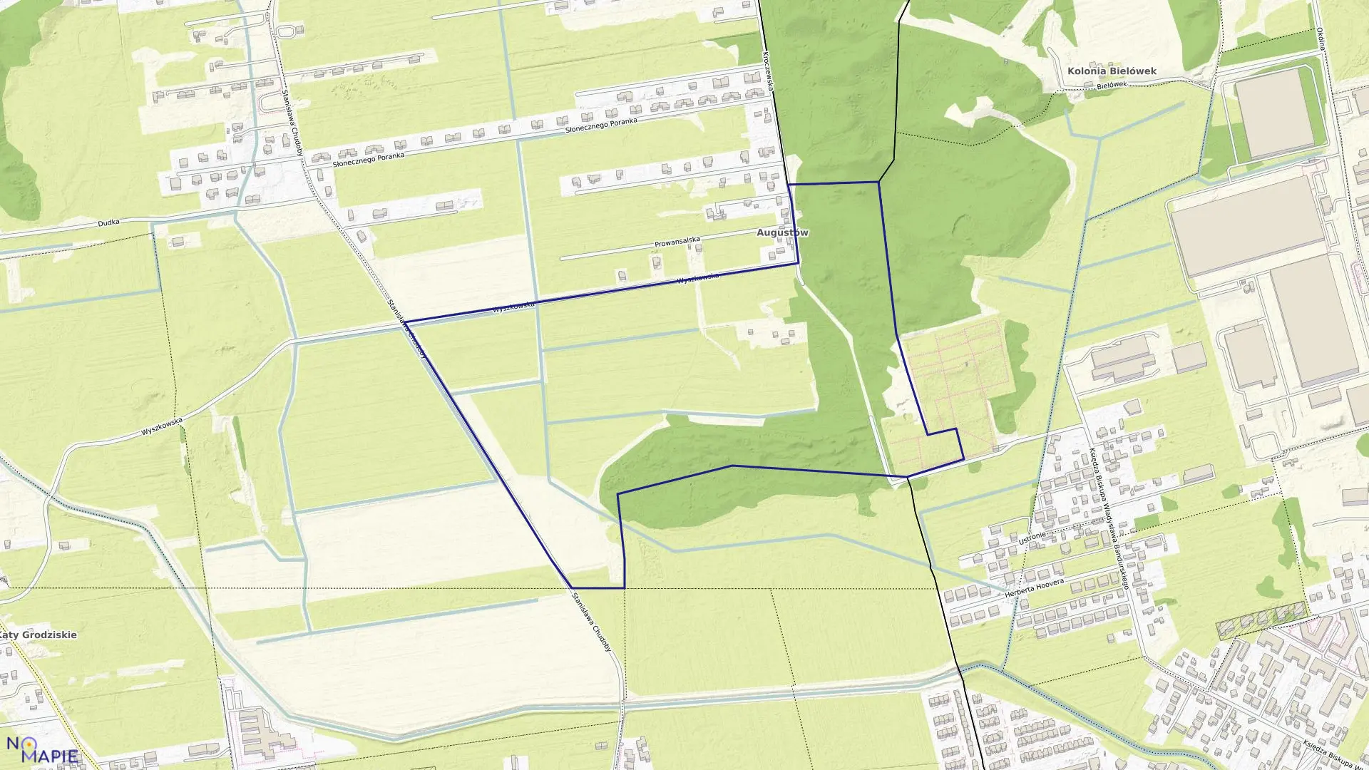 Mapa obrębu 4-16-23 w mieście Warszawa