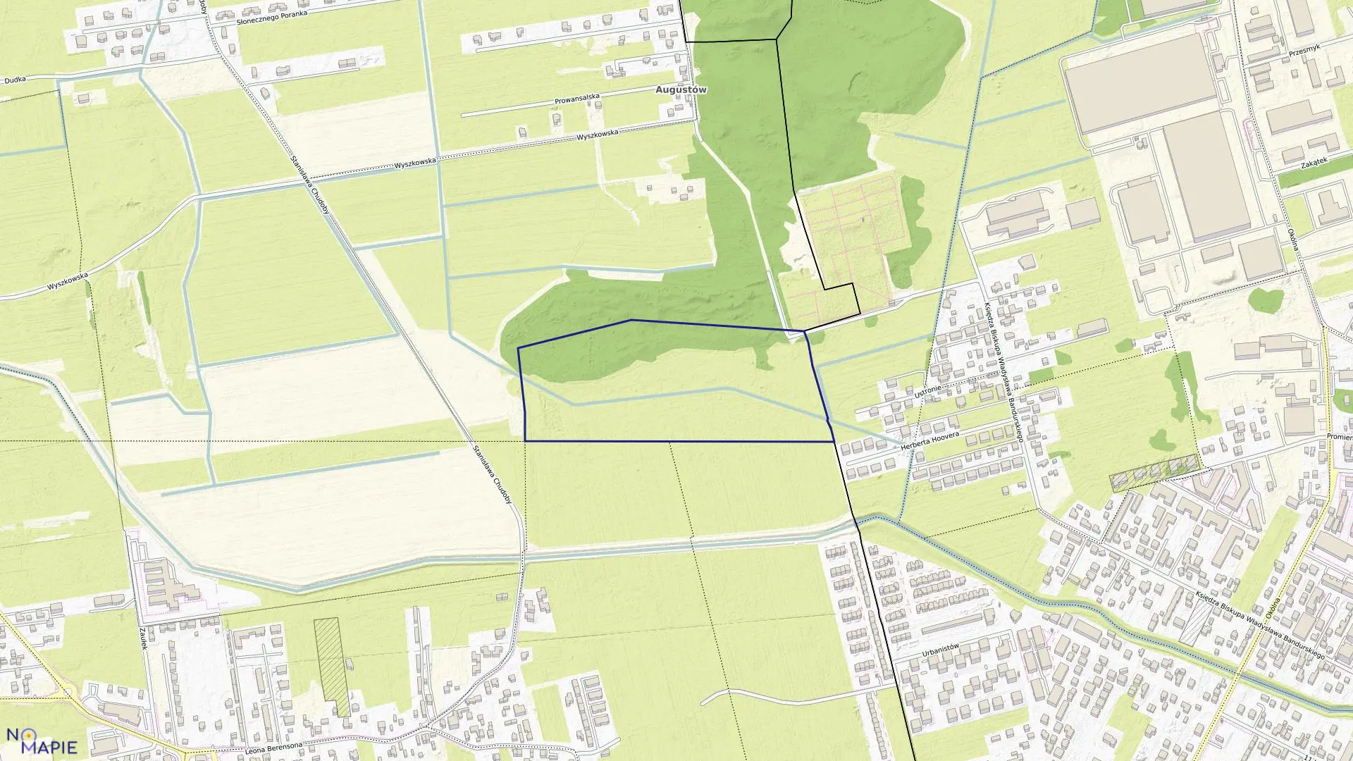 Mapa obrębu 4-16-24 w mieście Warszawa