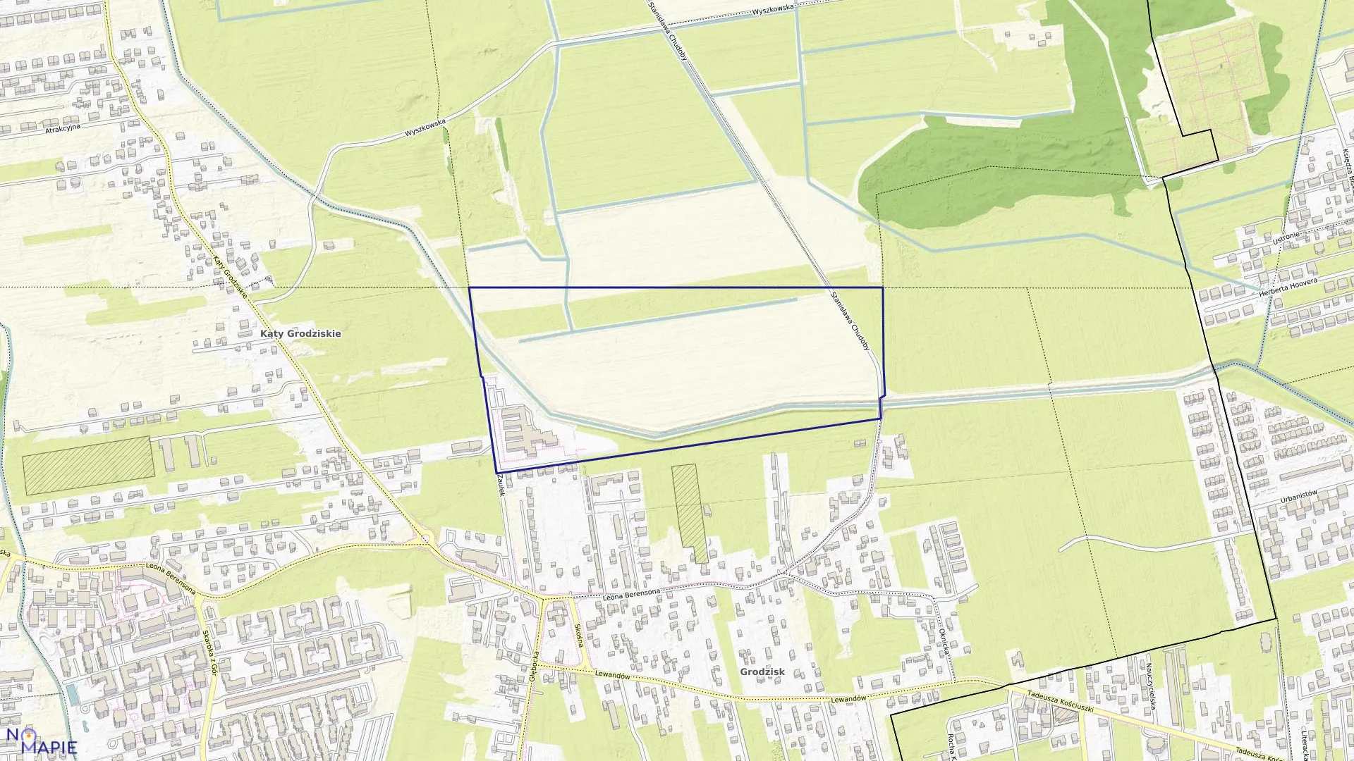 Mapa obrębu 4-16-28 w mieście Warszawa