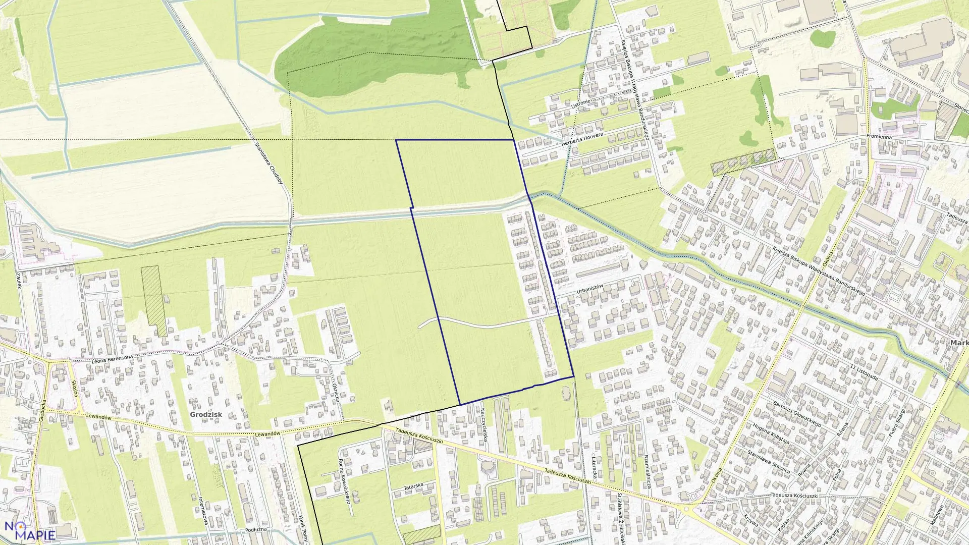 Mapa obrębu 4-16-30 w mieście Warszawa