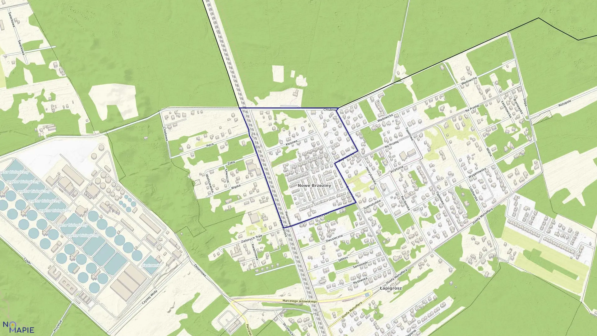 Mapa obrębu 4-17-01 w mieście Warszawa