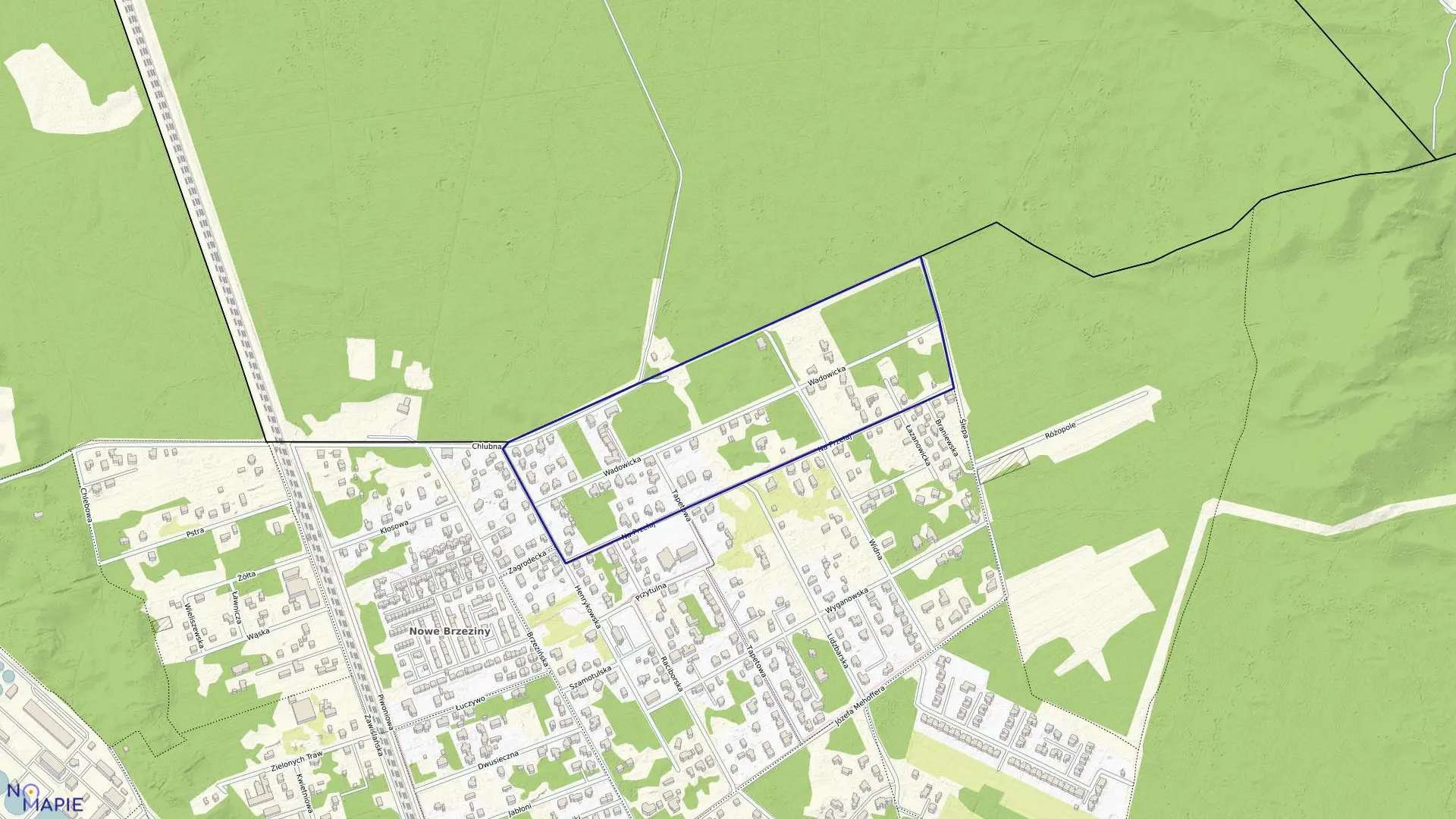 Mapa obrębu 4-17-02 w mieście Warszawa