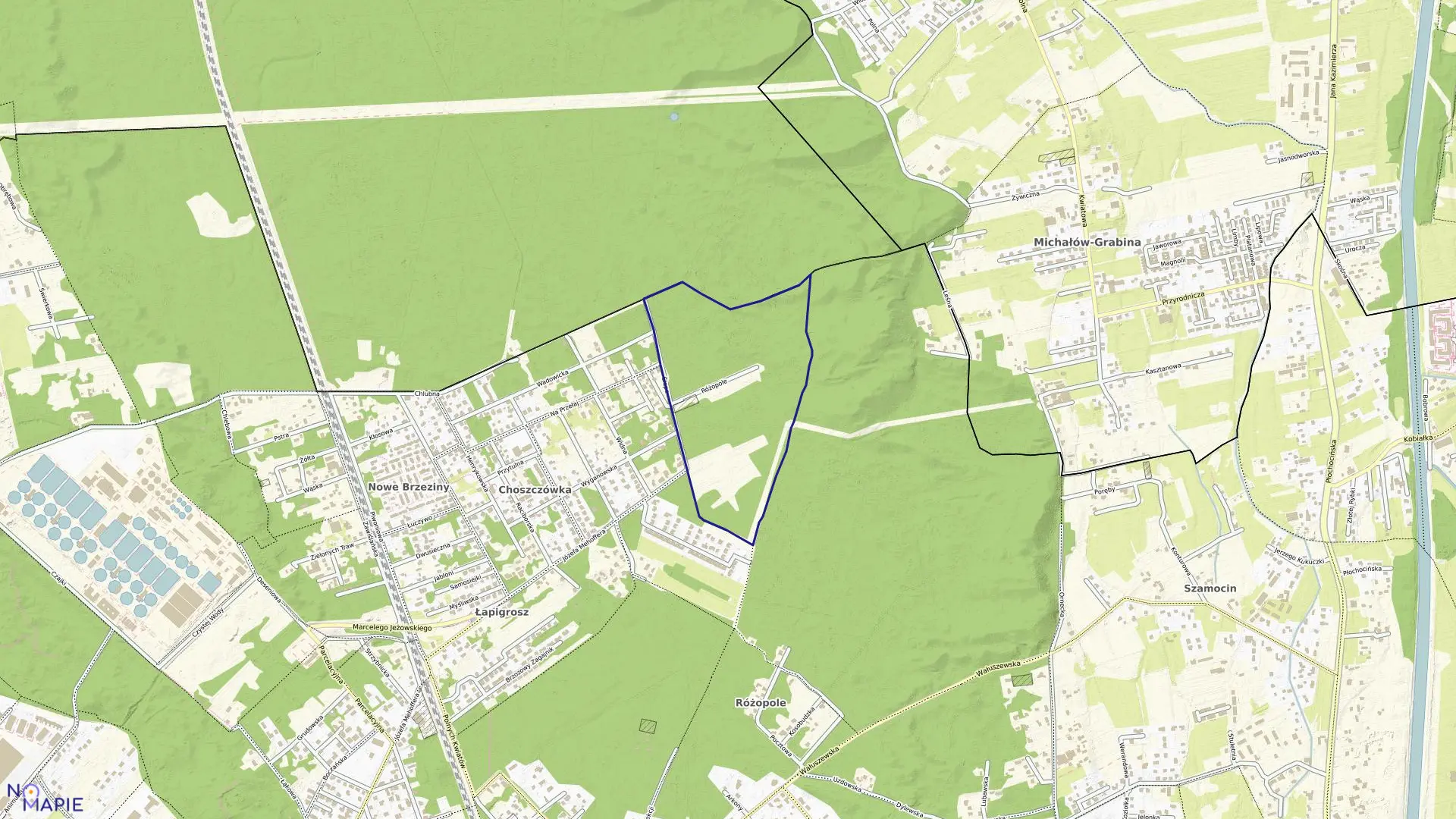 Mapa obrębu 4-17-03 w mieście Warszawa