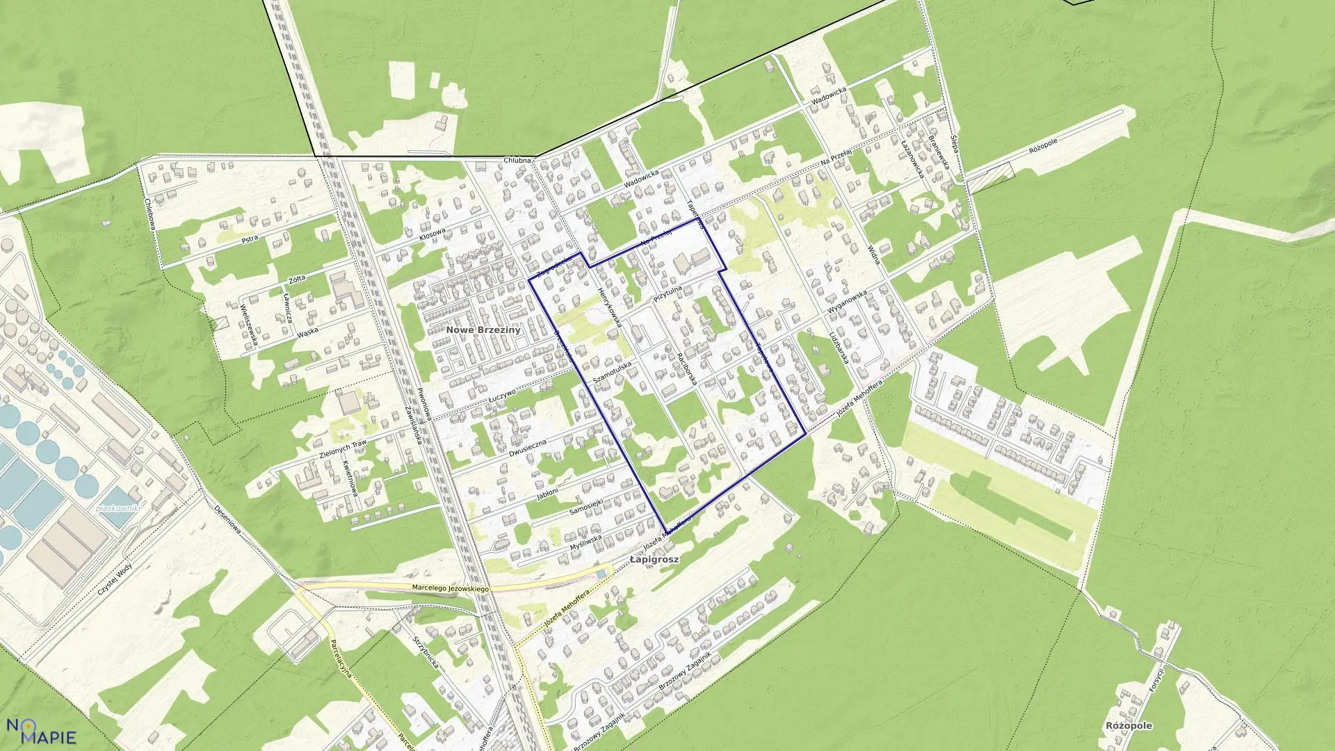 Mapa obrębu 4-17-06 w mieście Warszawa