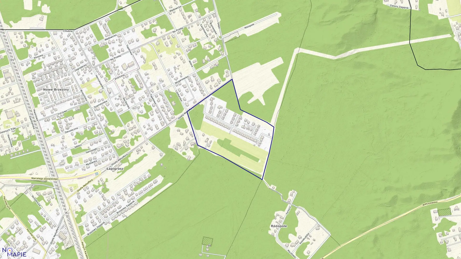 Mapa obrębu 4-17-09 w mieście Warszawa