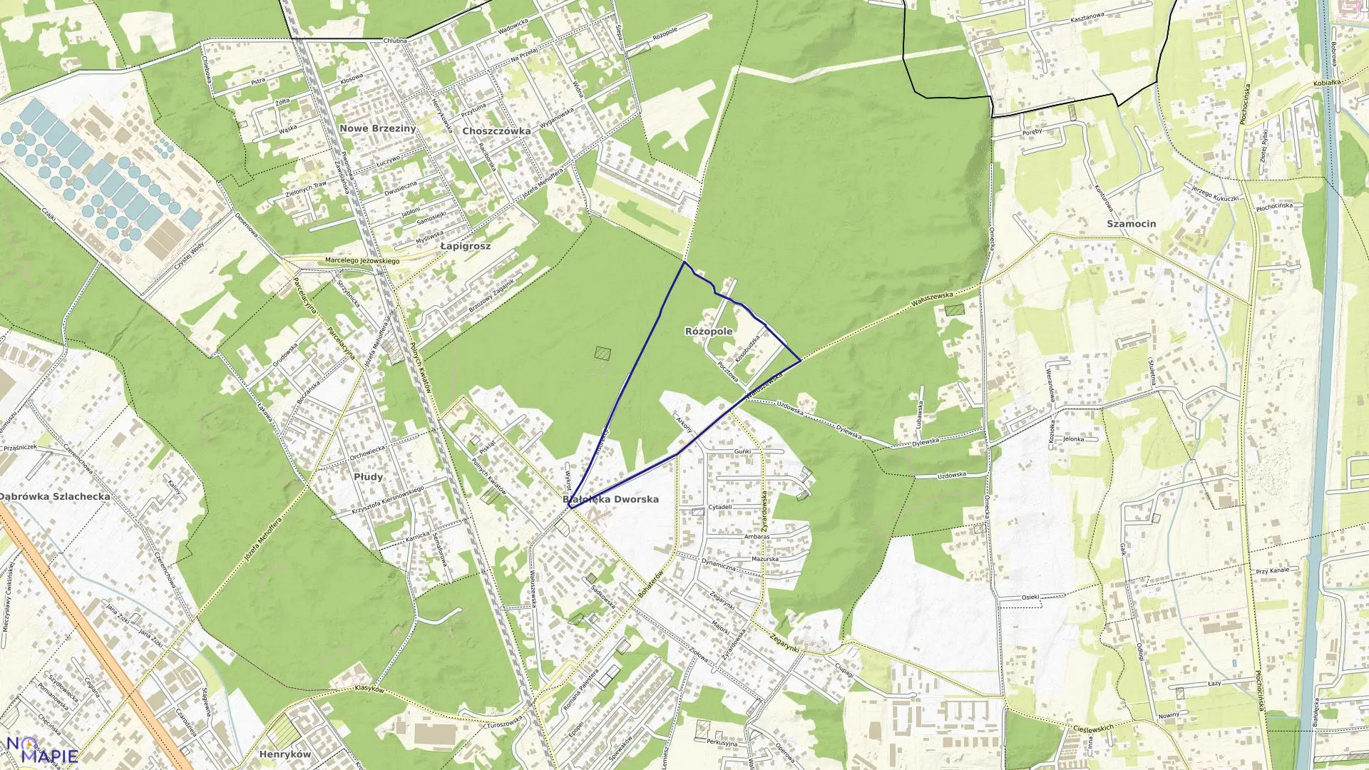 Mapa obrębu 4-17-11 w mieście Warszawa