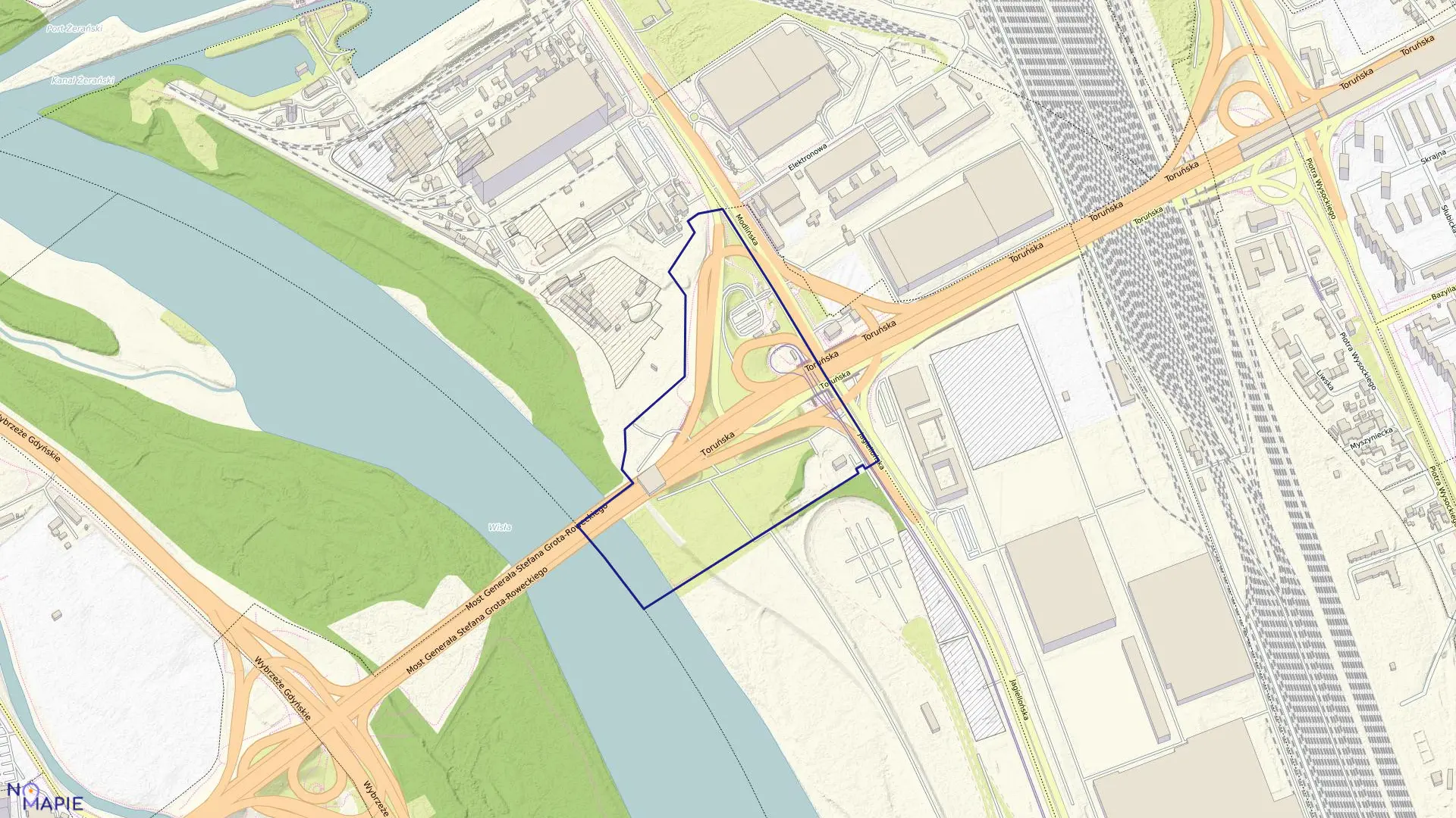 Mapa obrębu 4-18-01 w mieście Warszawa