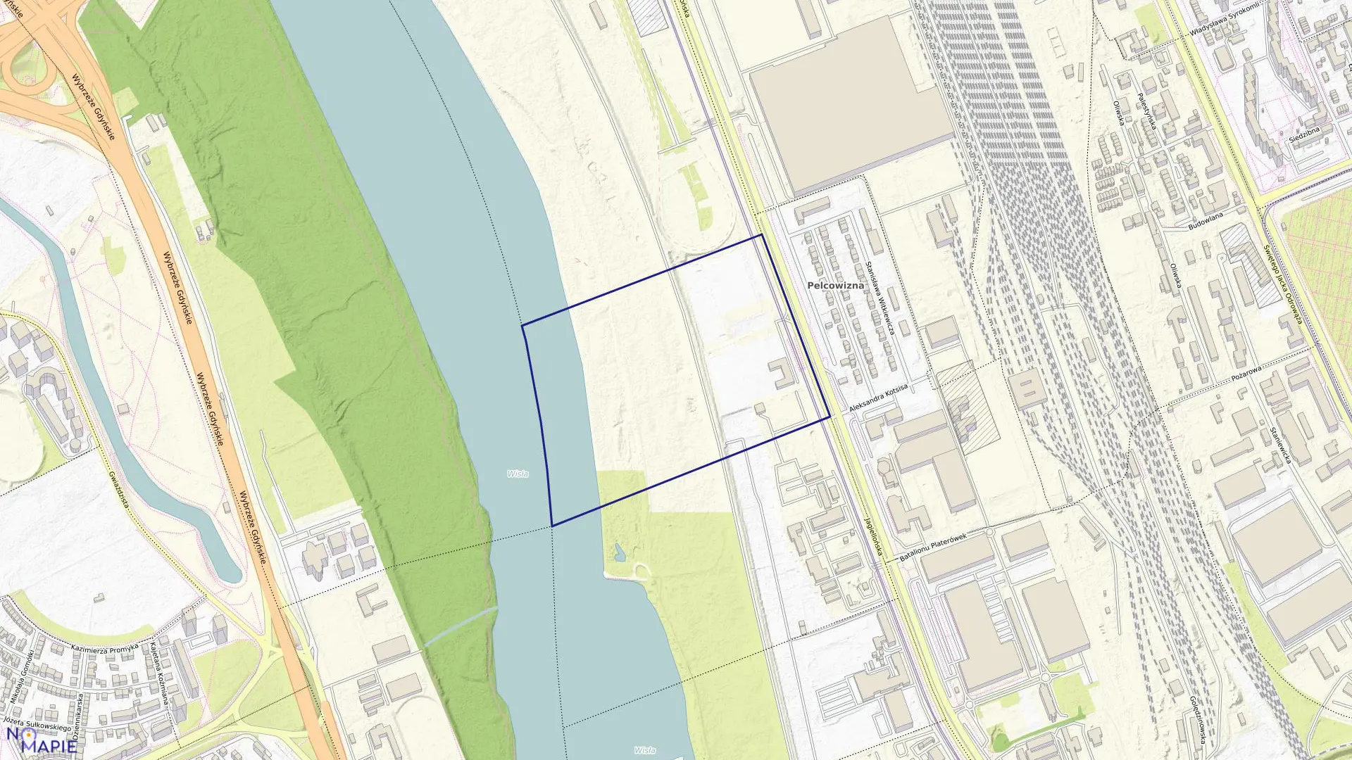 Mapa obrębu 4-18-05 w mieście Warszawa