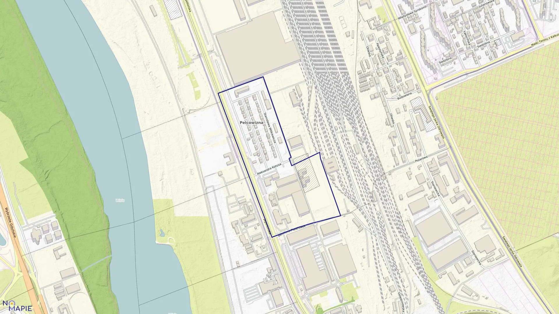 Mapa obrębu 4-18-06 w mieście Warszawa