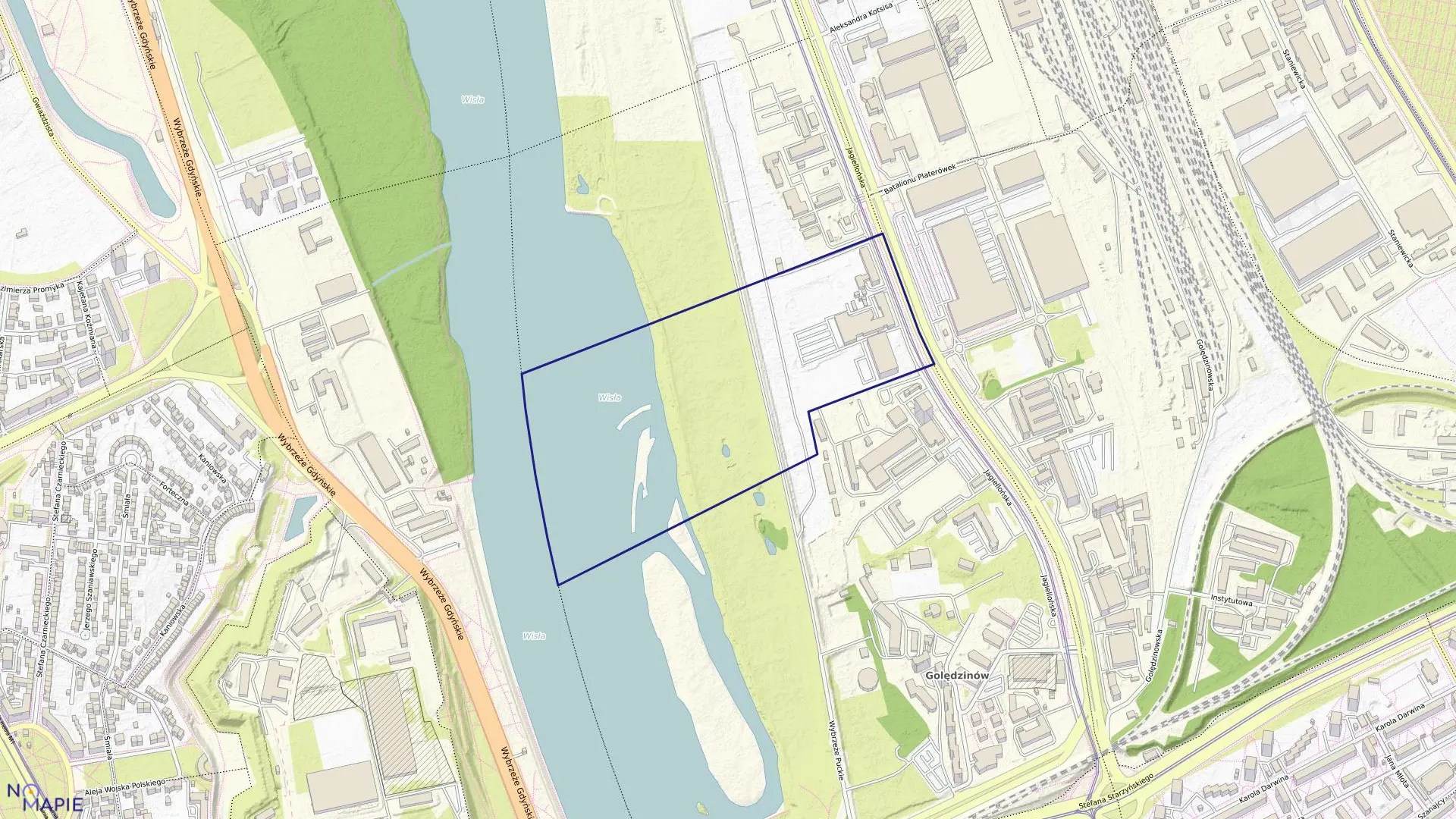 Mapa obrębu 4-18-08 w mieście Warszawa