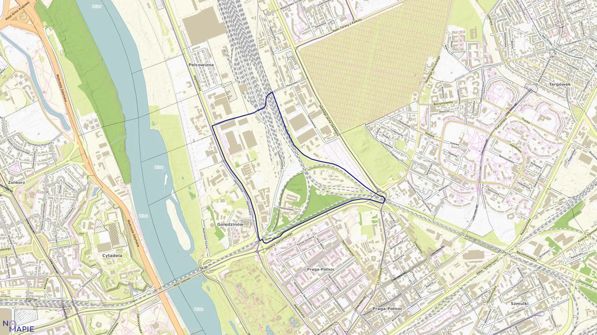 Mapa obrębu 4-18-09 w mieście Warszawa